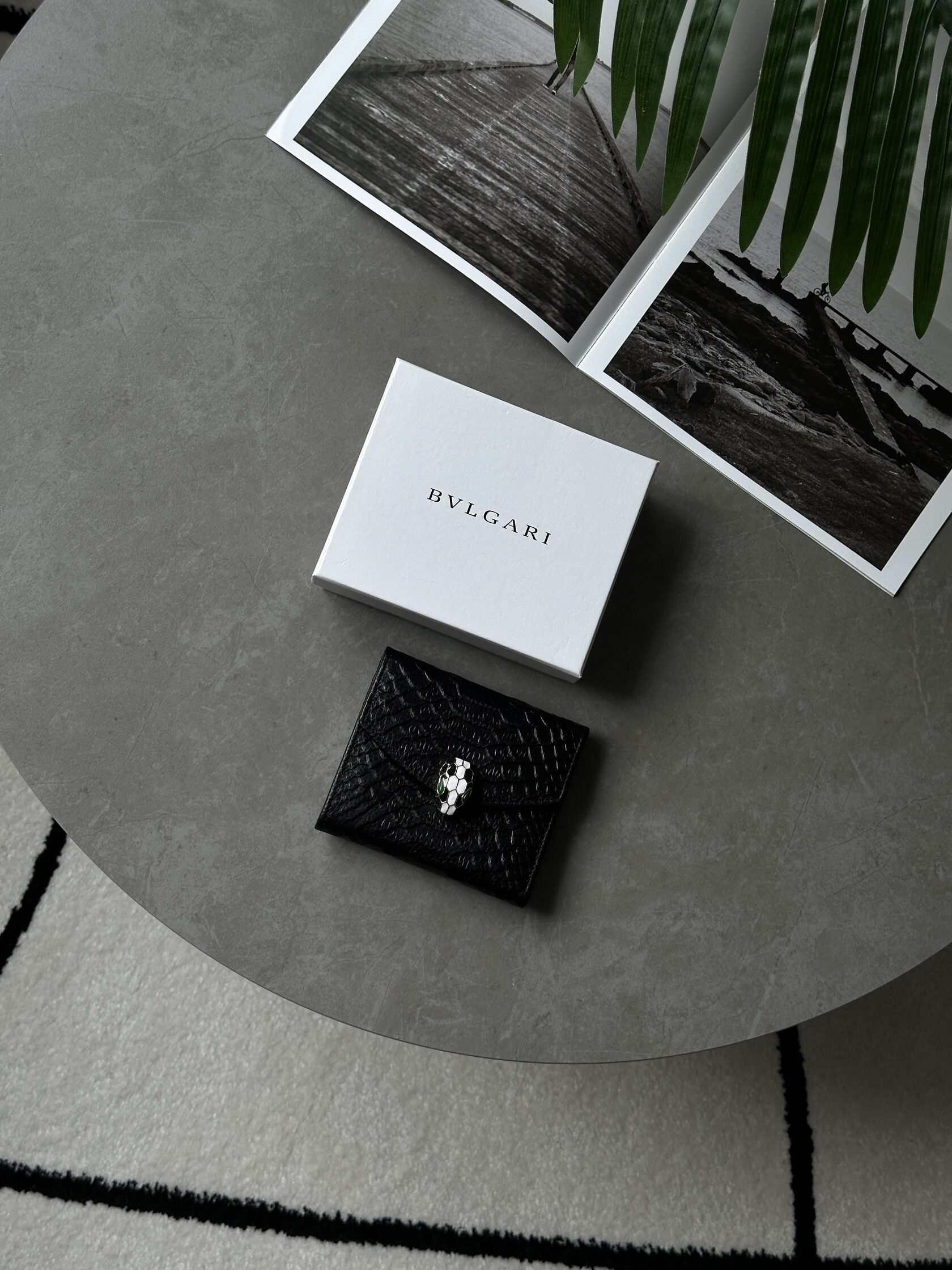 Bvlgari Serpenti Forever Trifold Wallet Black - 6