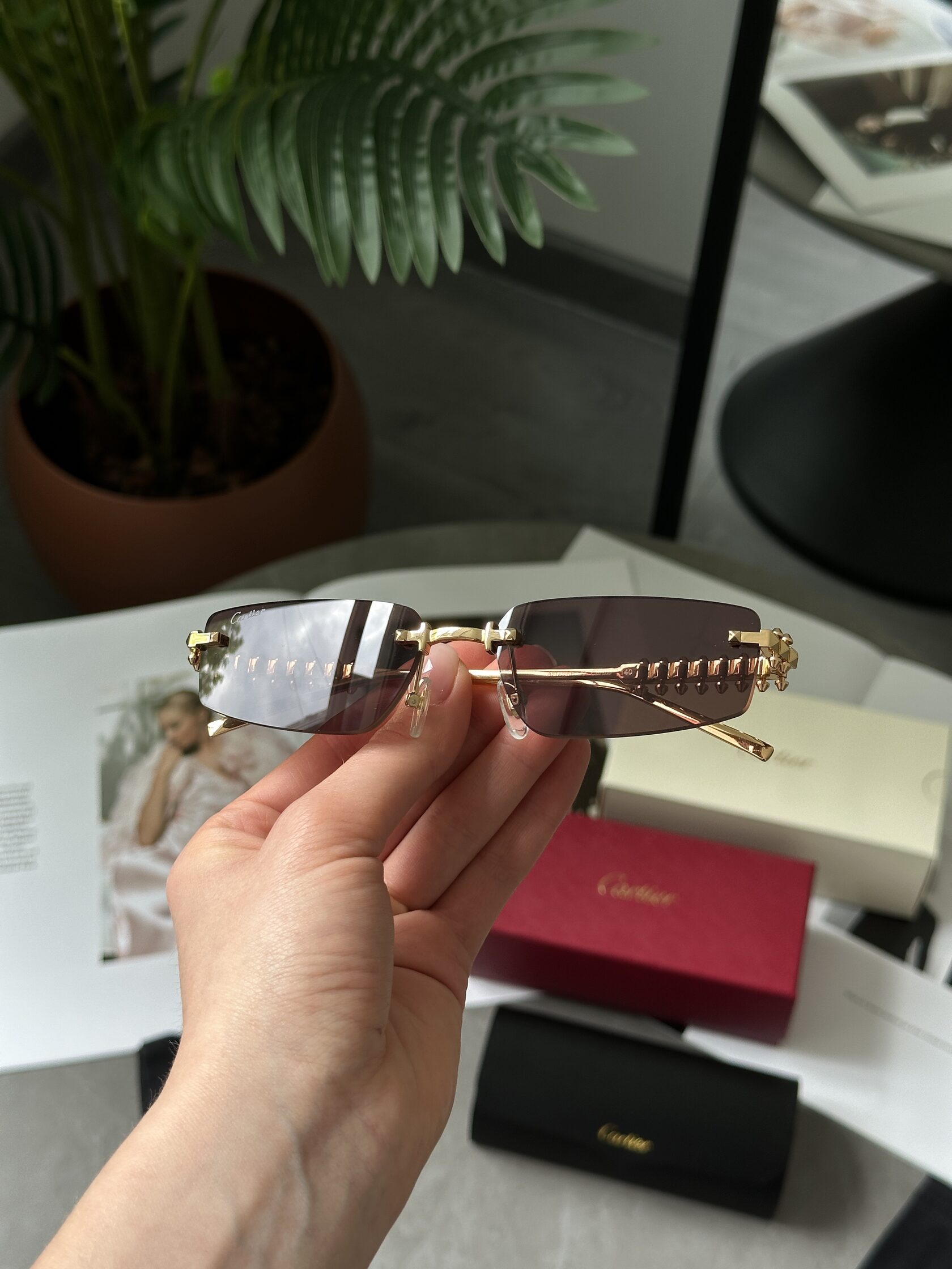 Cartier Clash Brown/Gold CT0545S 001 L - 7