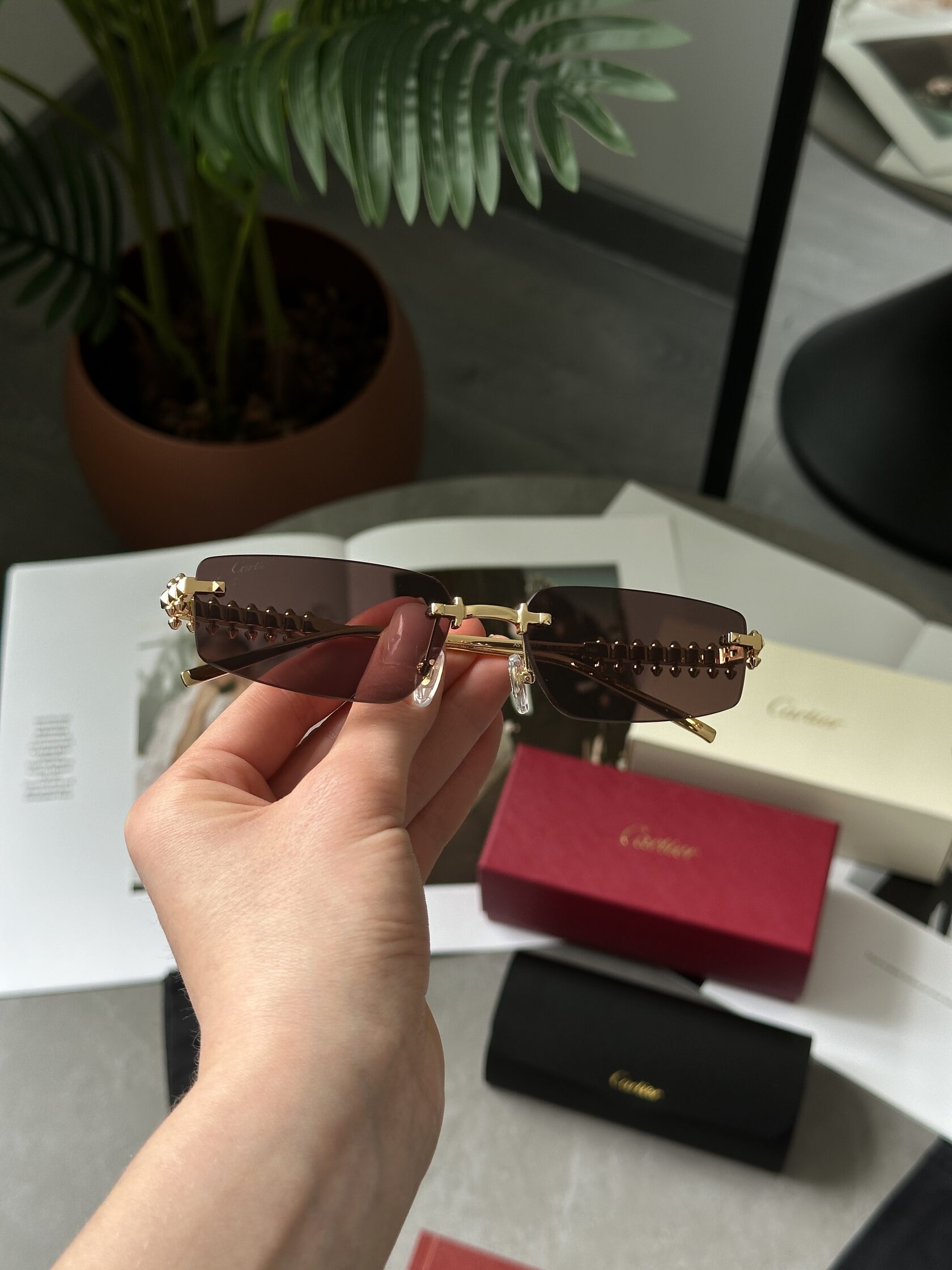 Cartier Clash Brown/Gold CT0545S 001 L - 8