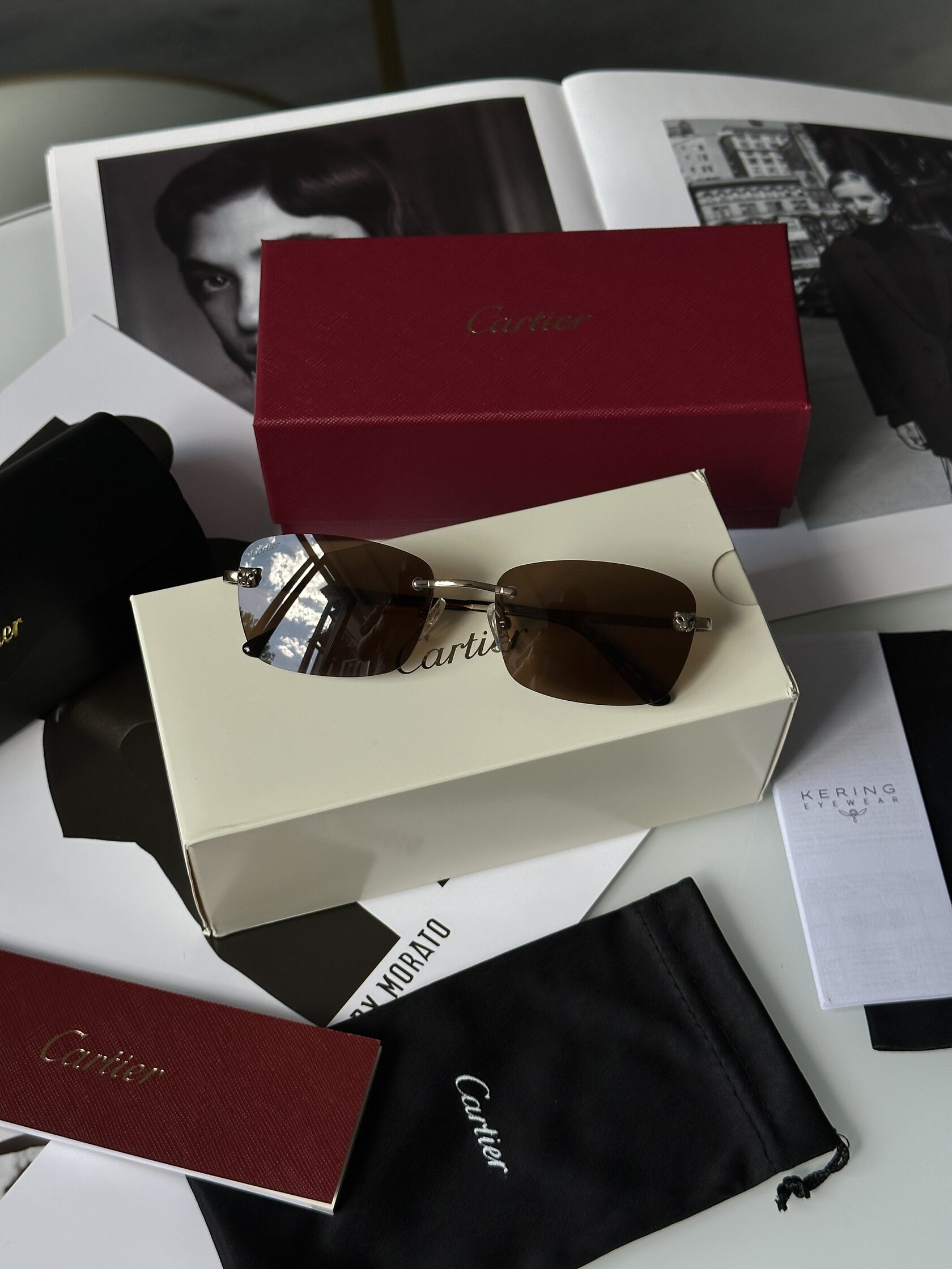 Cartier CT0148O 001 Brown/Silver - 2