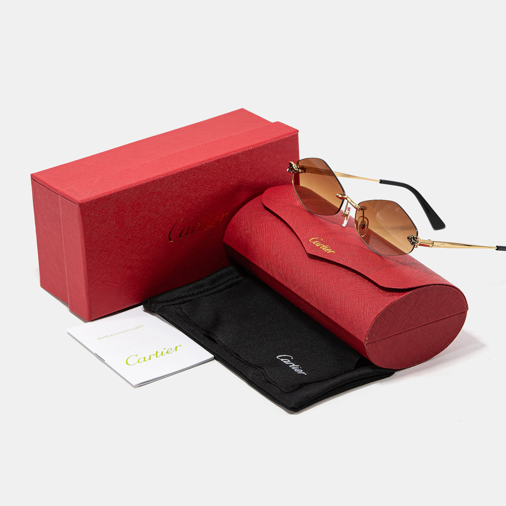 Cartier Panthère CT0065S 002 Gold/Brown - 2