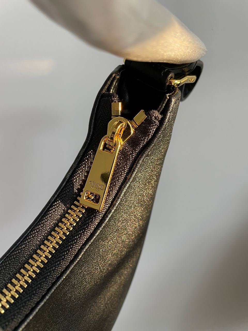 Celine Ava Triomphe Soft Bag in Smooth Calfskin Black - 11