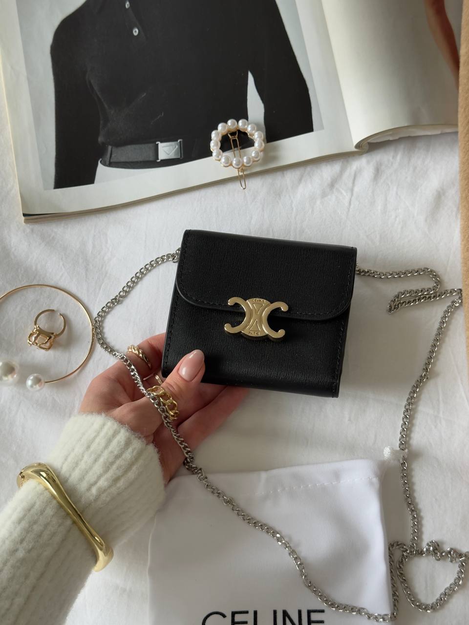 Celine Business Card Holder Triomphe - 6