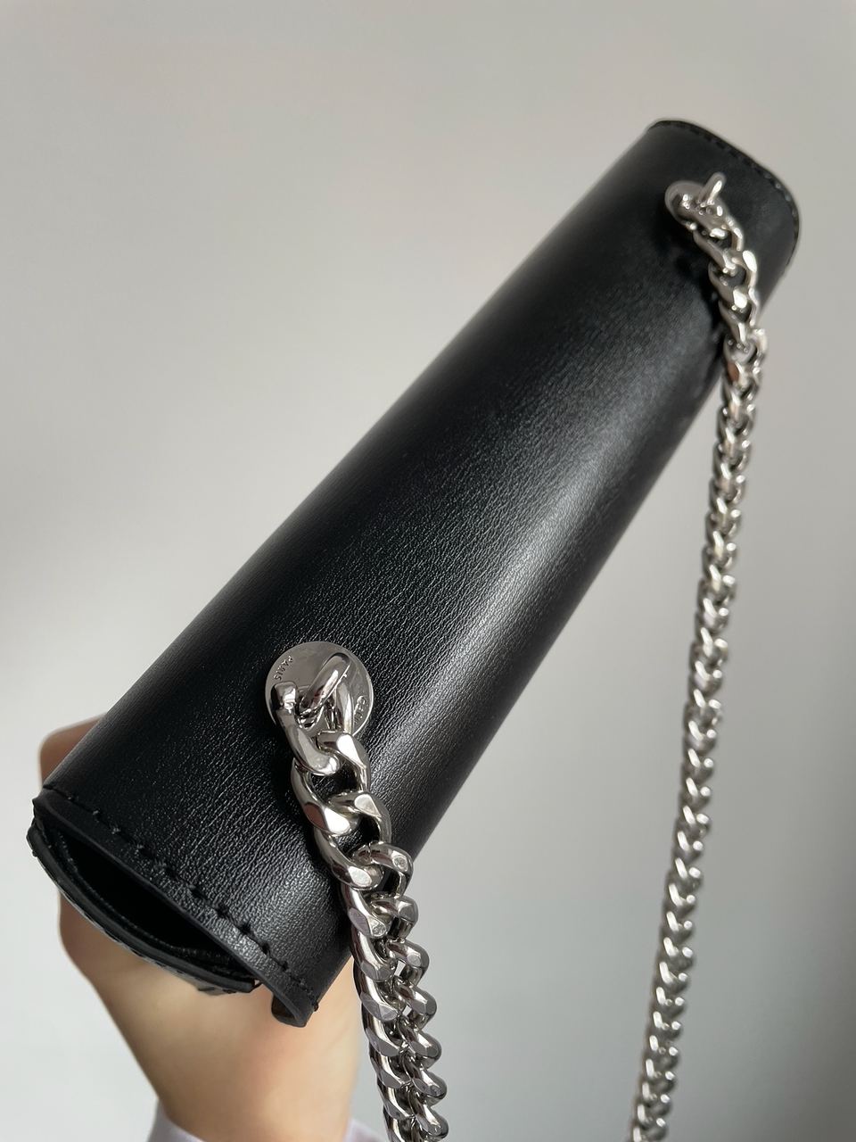 Celine Chain Shoulder Bag Claude In Shiny Calfskin Black/Silver - 11