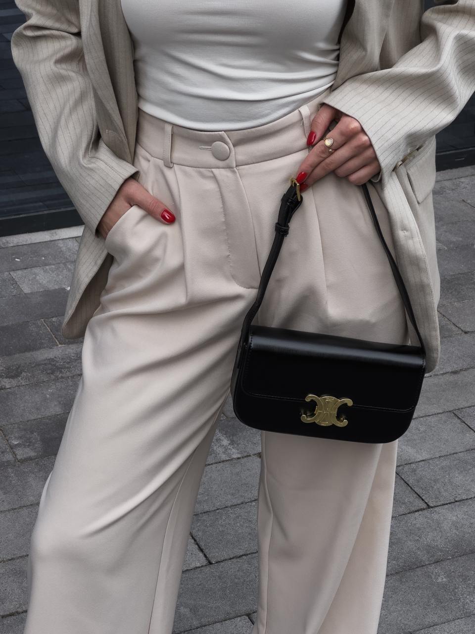 Celine Classique Triomphe Bag Black - 8