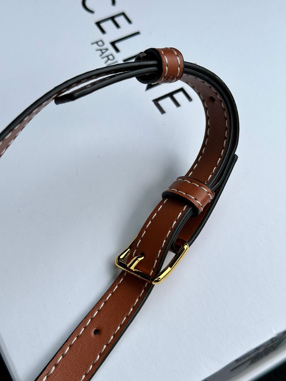 Celine Medium Folco Bag in Triomphe Canvas And Calfskin Tan - 22