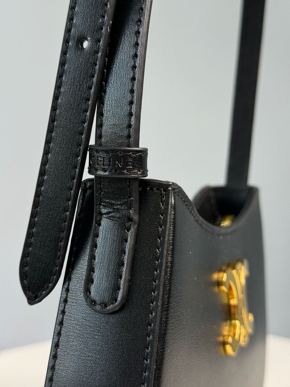 Celine Medium Tilly Bag in Shiny Calfskin Black - 13