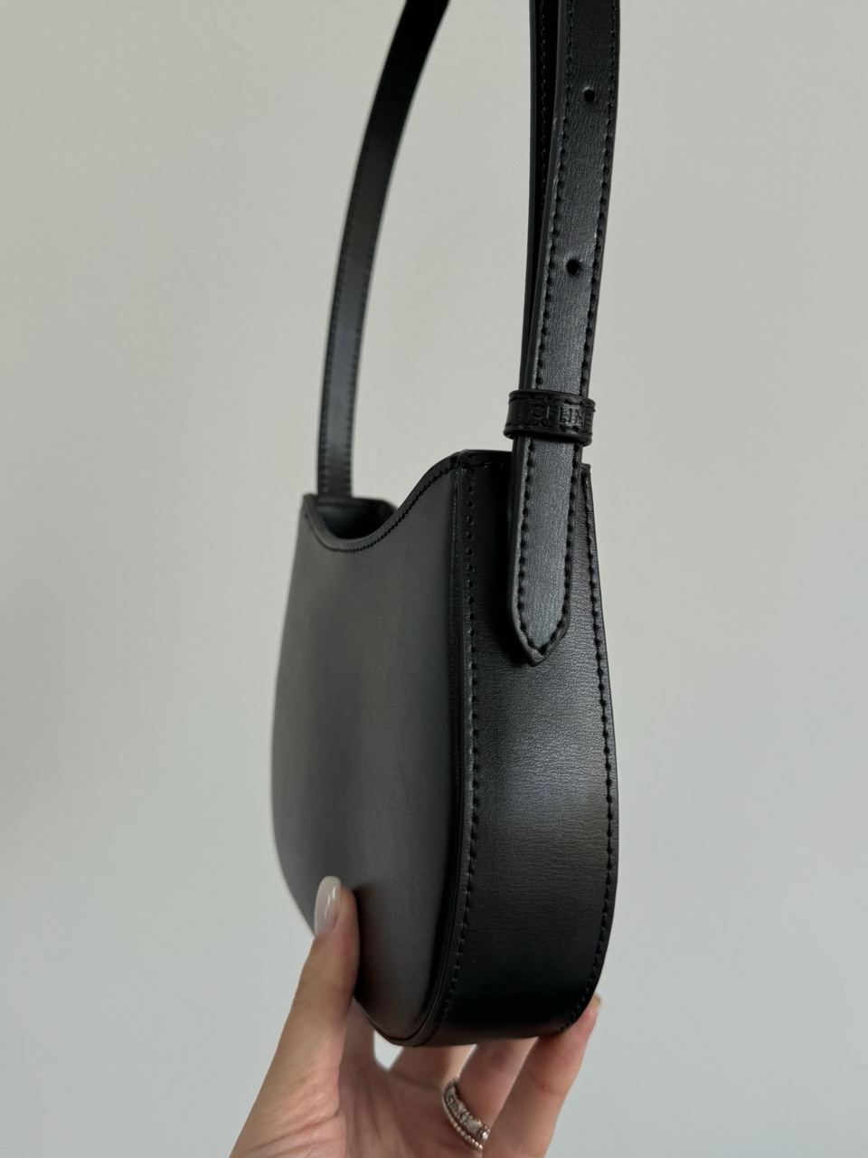 Celine Medium Tilly Bag in Shiny Calfskin Black - 14