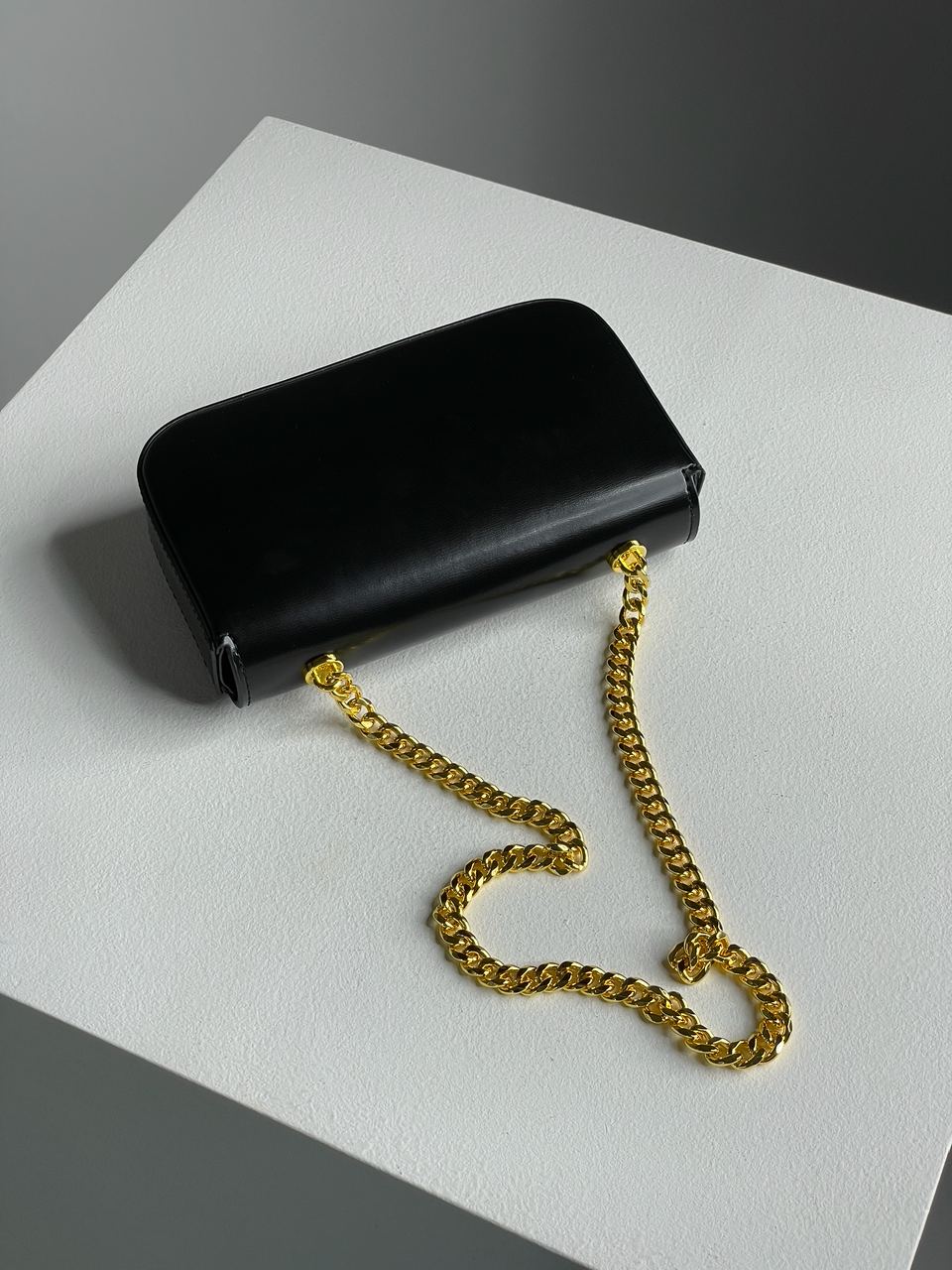 Celine Shoulder Bag Claude In Shiny Calfskin Black - 13