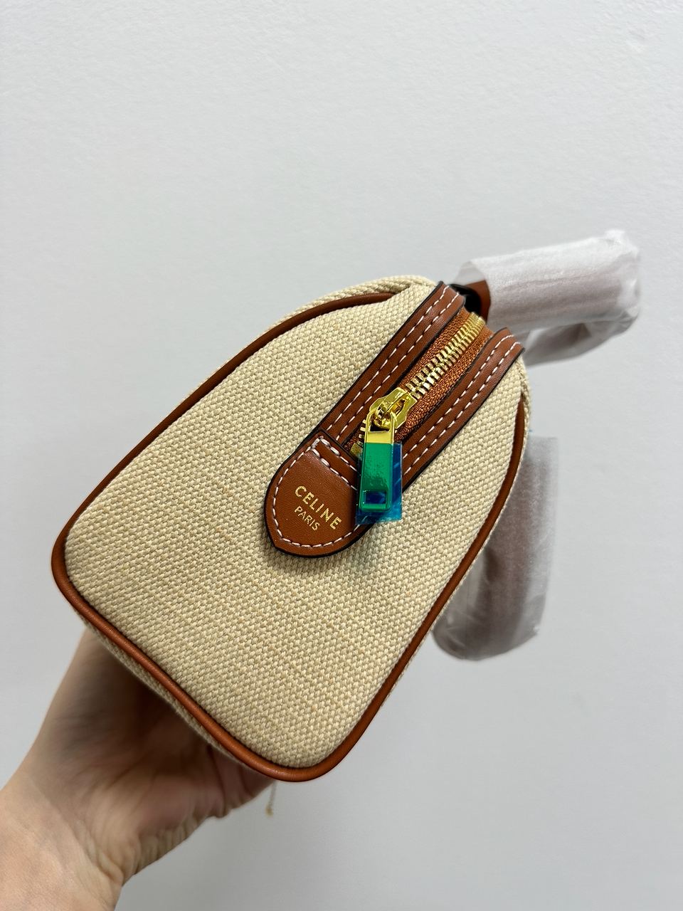 Celine Small Boston Cuir Triomphe in Textile and Calfskin - 19