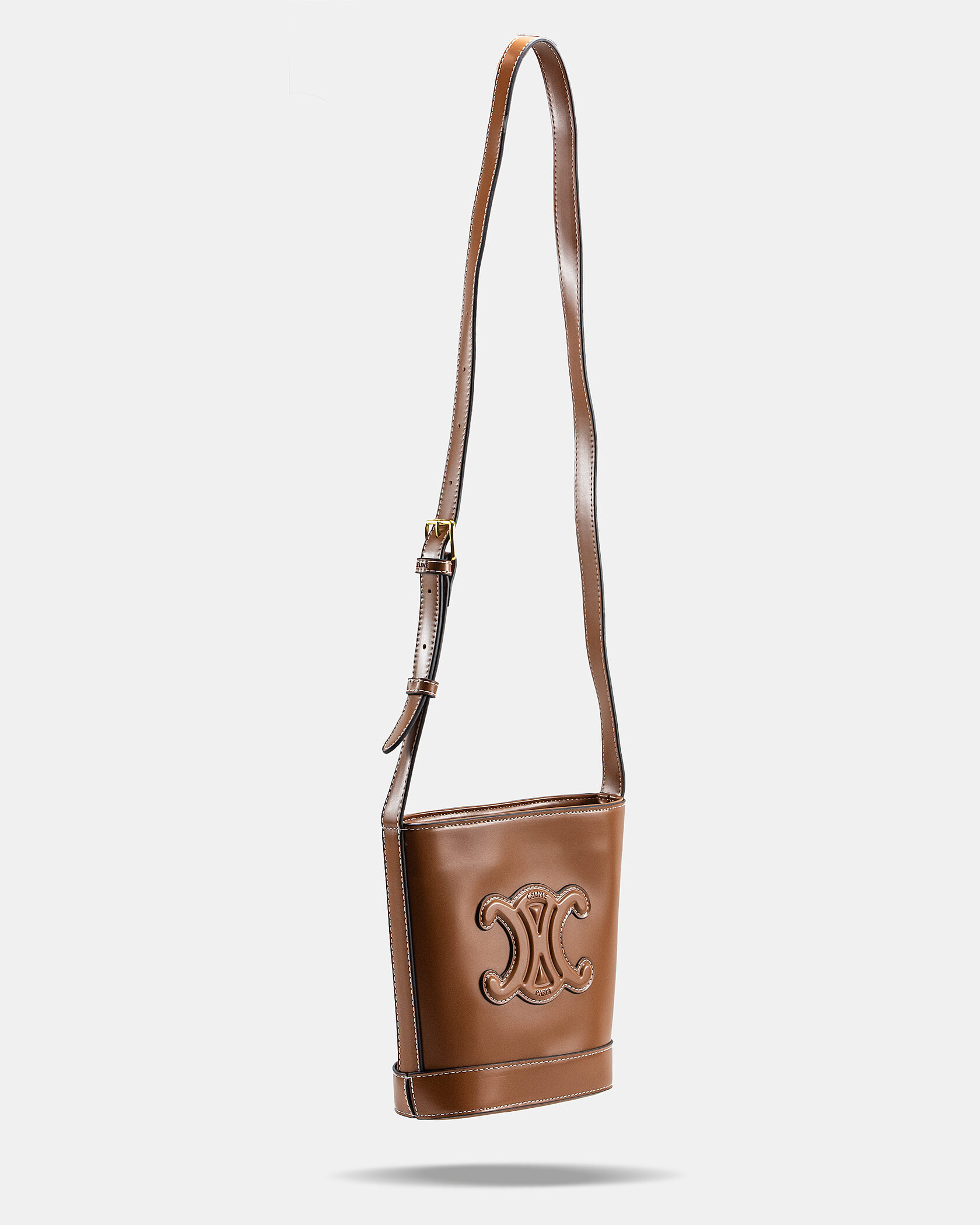 Celine Small Bucket Cuir Triomphe In Smooth Calfskin Tan Brown - 5