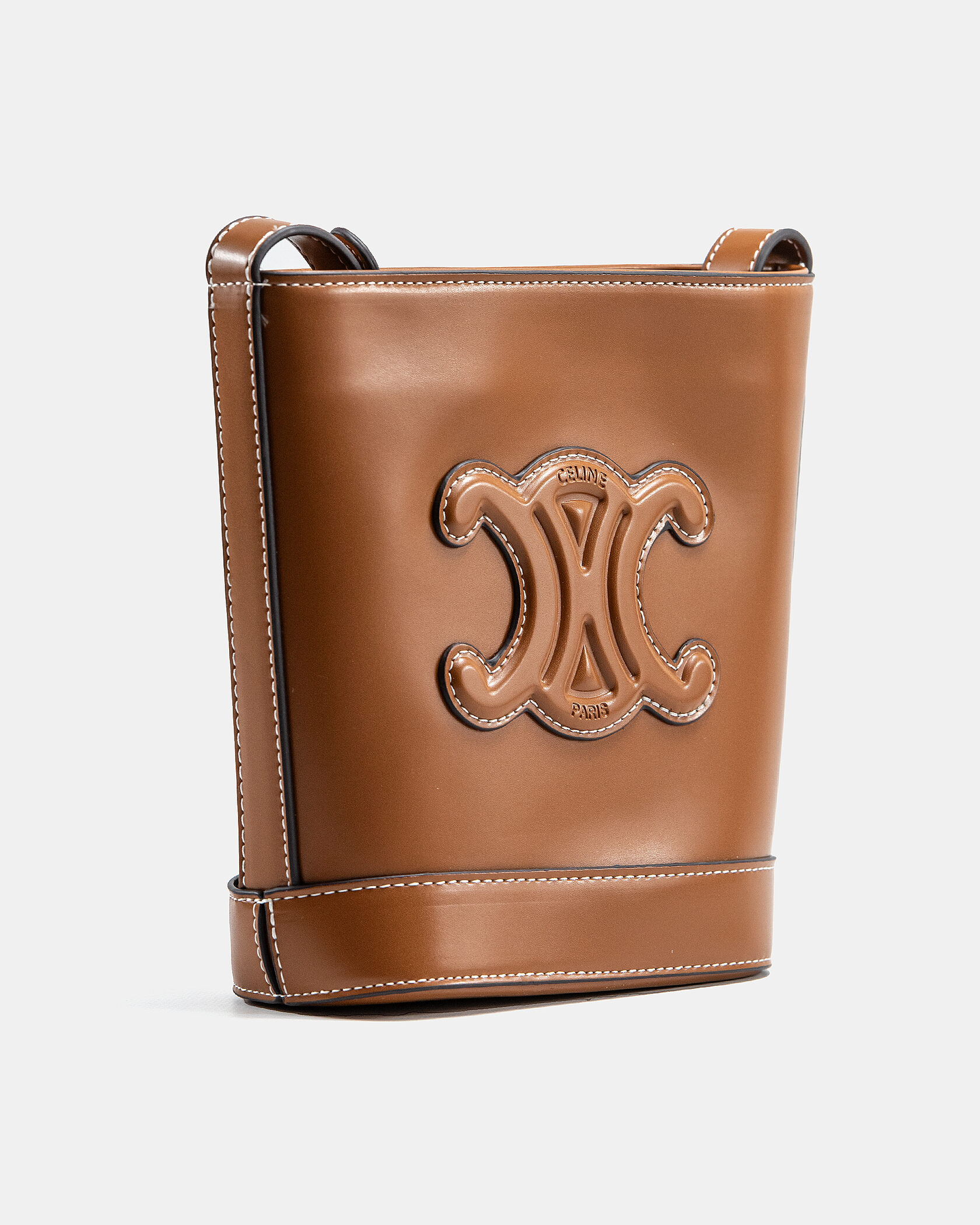 Celine Small Bucket Cuir Triomphe In Smooth Calfskin Tan Brown - 6