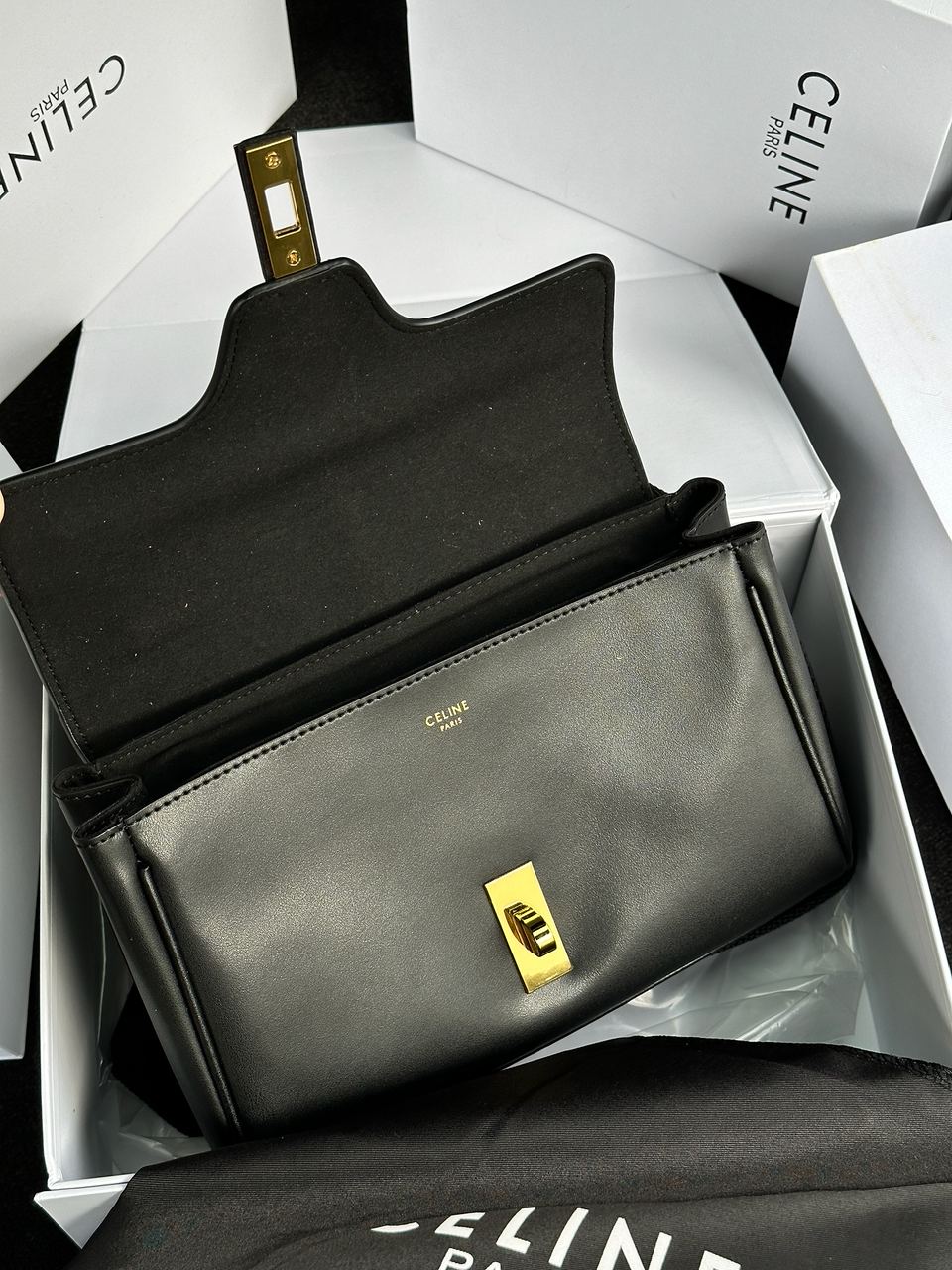 Celine Teen Soft 16 In Smooth Calfskin Tan Black - 22