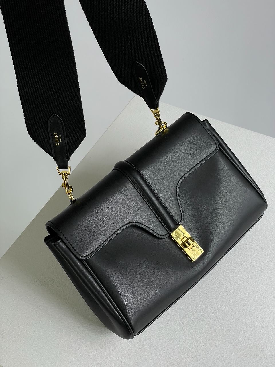 Celine Teen Soft 16 In Smooth Calfskin Tan Black - 8