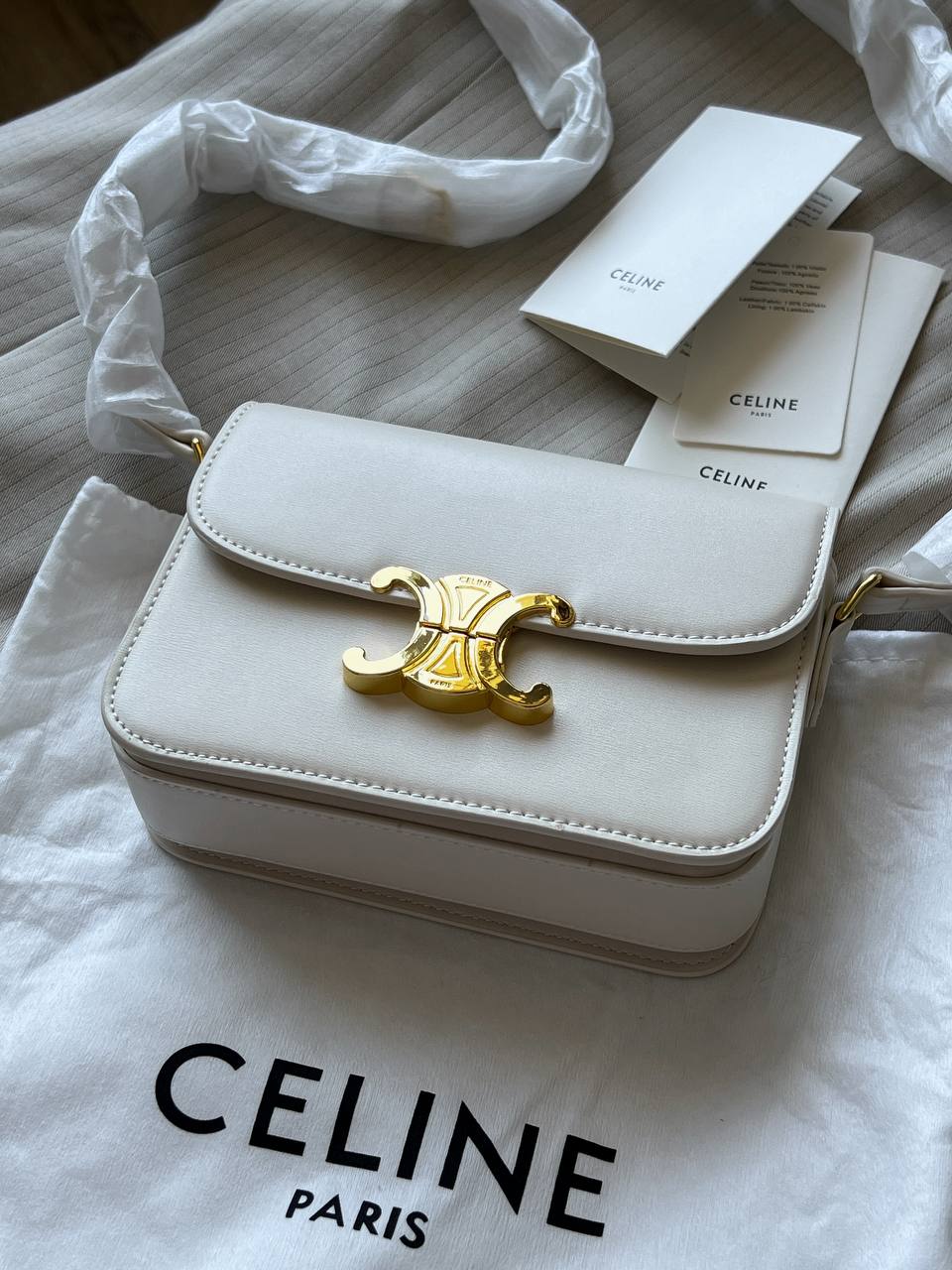 Celine Teen Triomphe Bag in Shiny Calfskin - 3