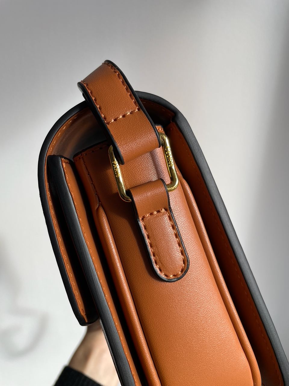 Celine Teen Triomphe Bag in Triomphe Canvas And Calfskin Tan - 18