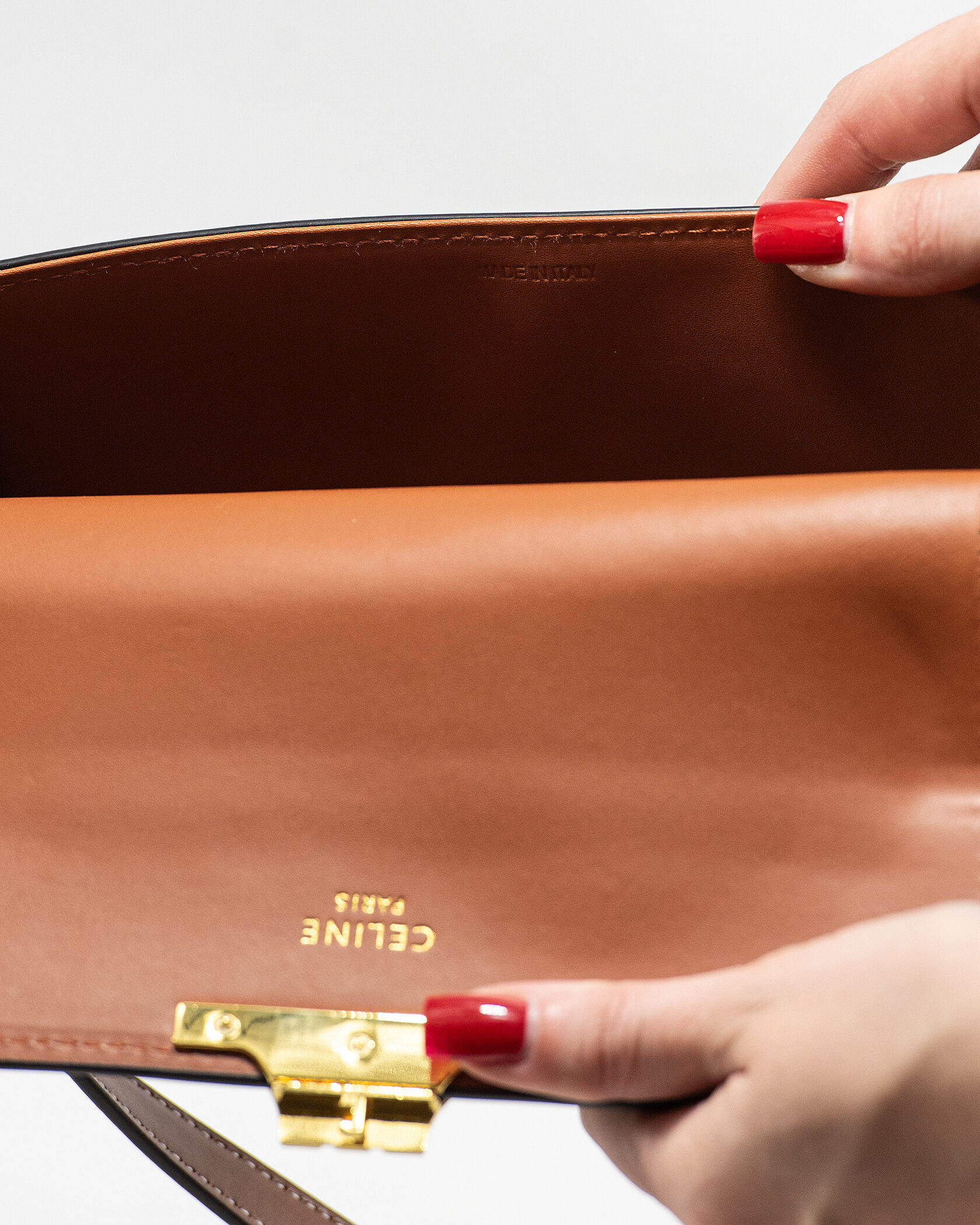 Celine Teen Triomphe Bag in Triomphe Canvas Brown/Tan - 15