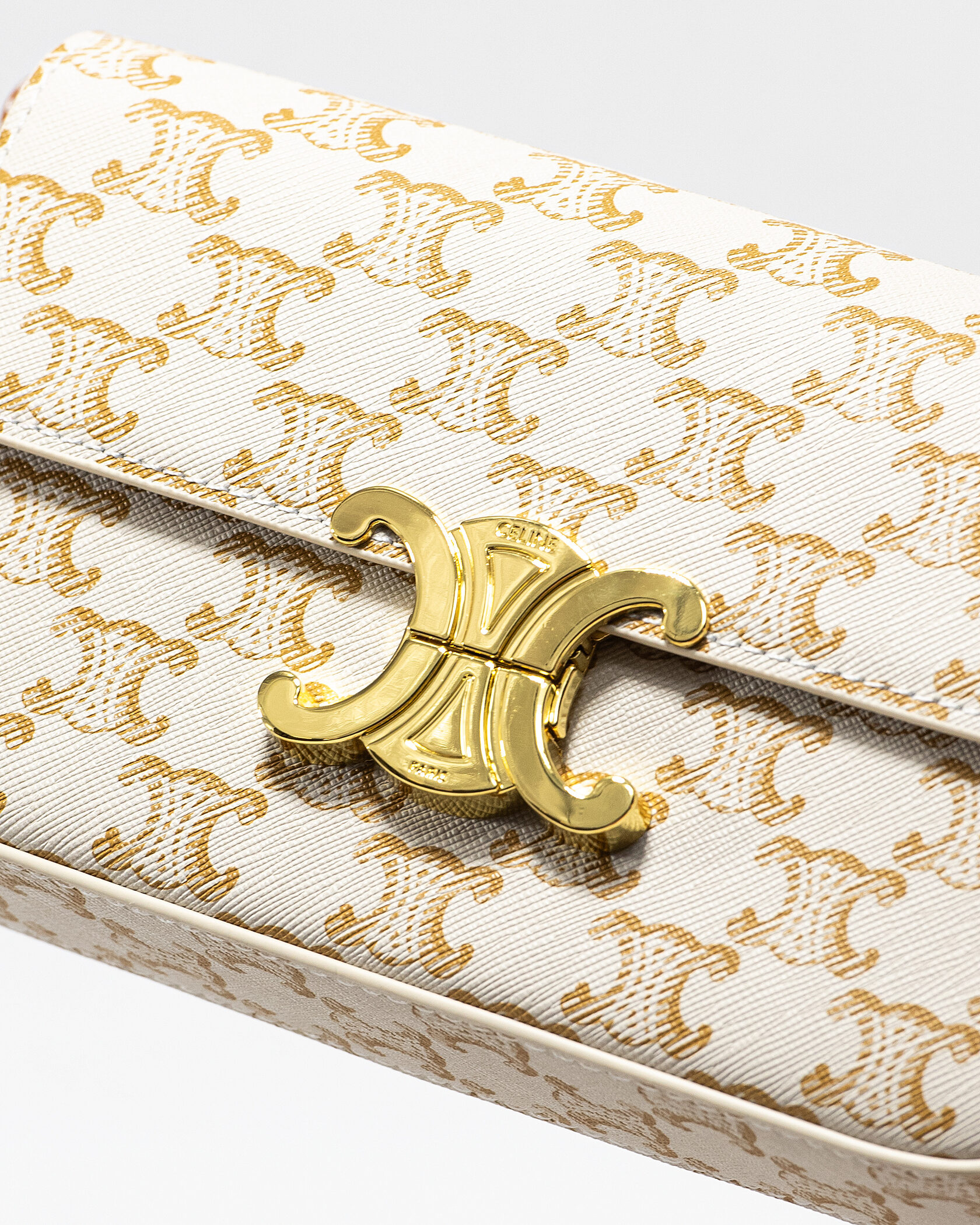 Celine Teen Triomphe Bag in Triomphe Canvas Natural/Tan - 7