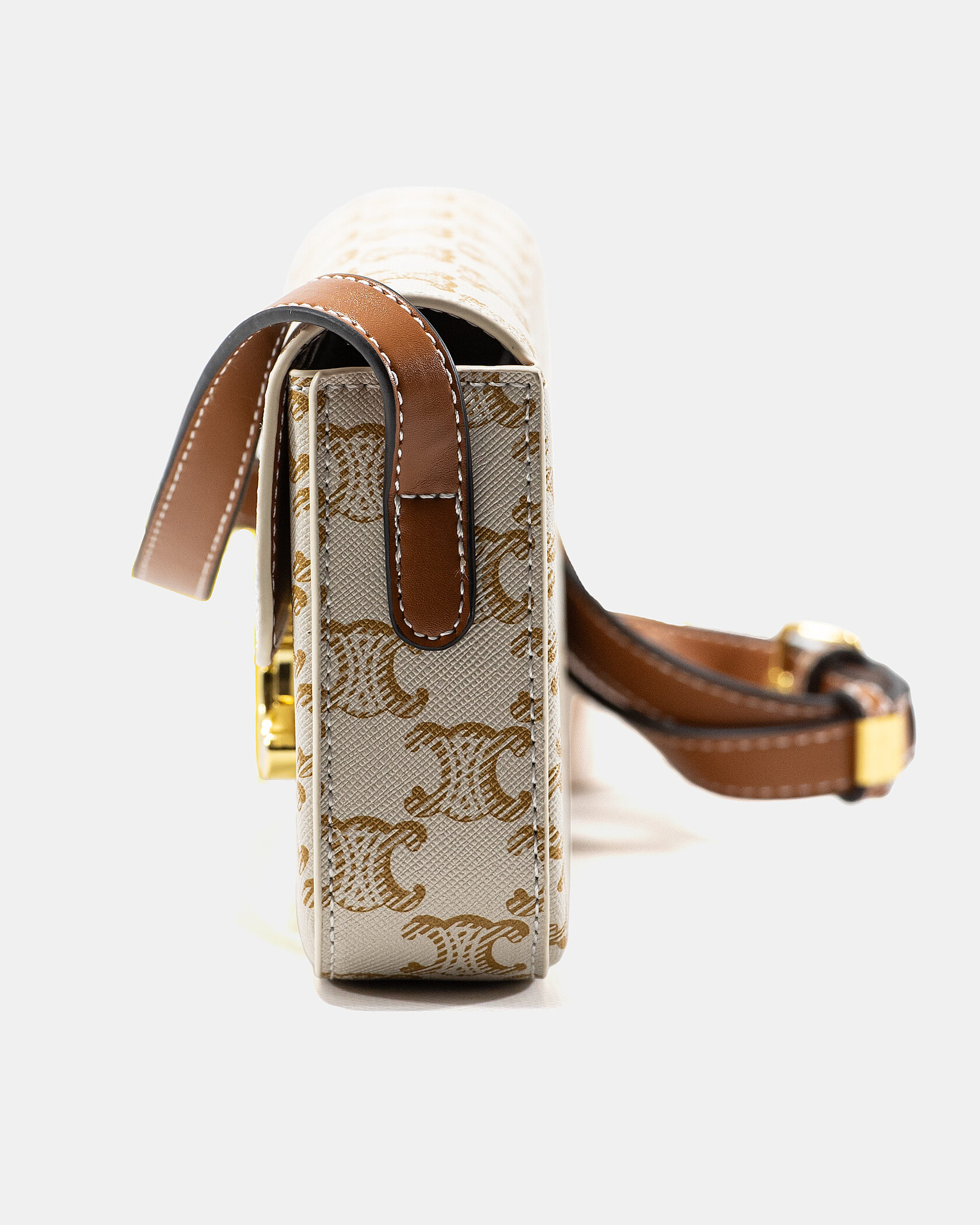 Celine Teen Triomphe Bag in Triomphe Canvas Natural/Tan - 8