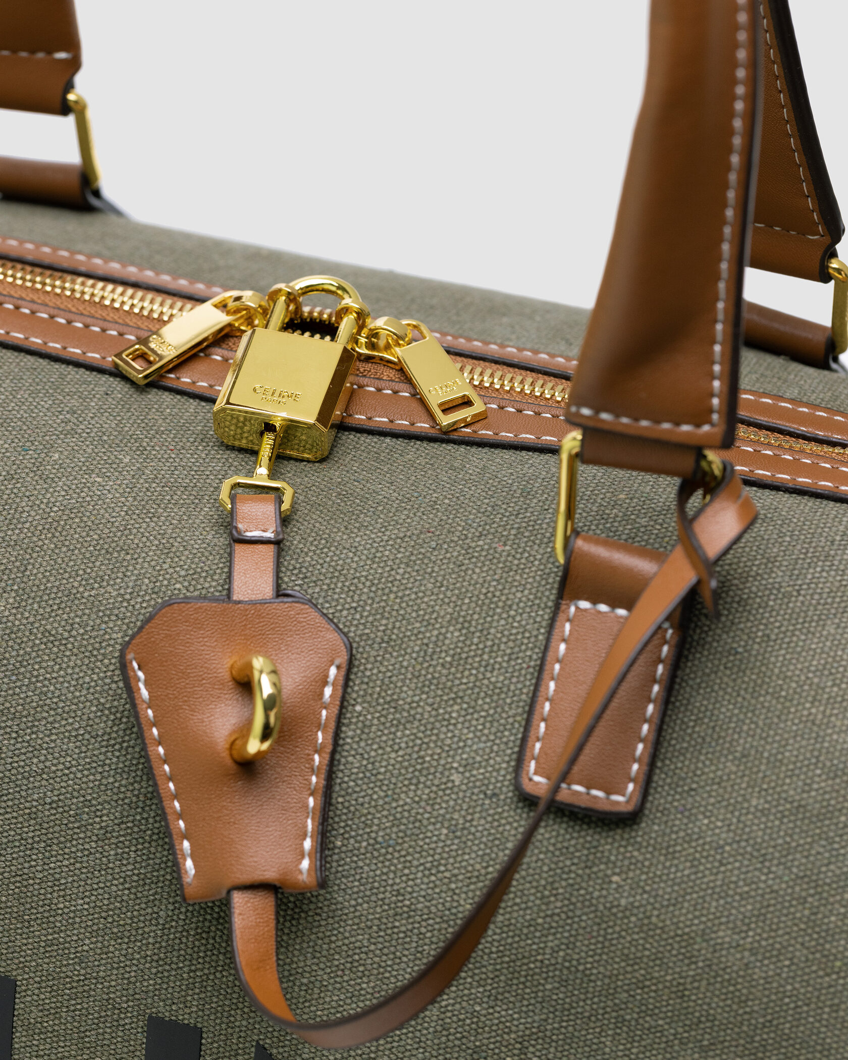 Celine Women Large Voyage Bag in Textile with Celine Print and Calfskin - 13