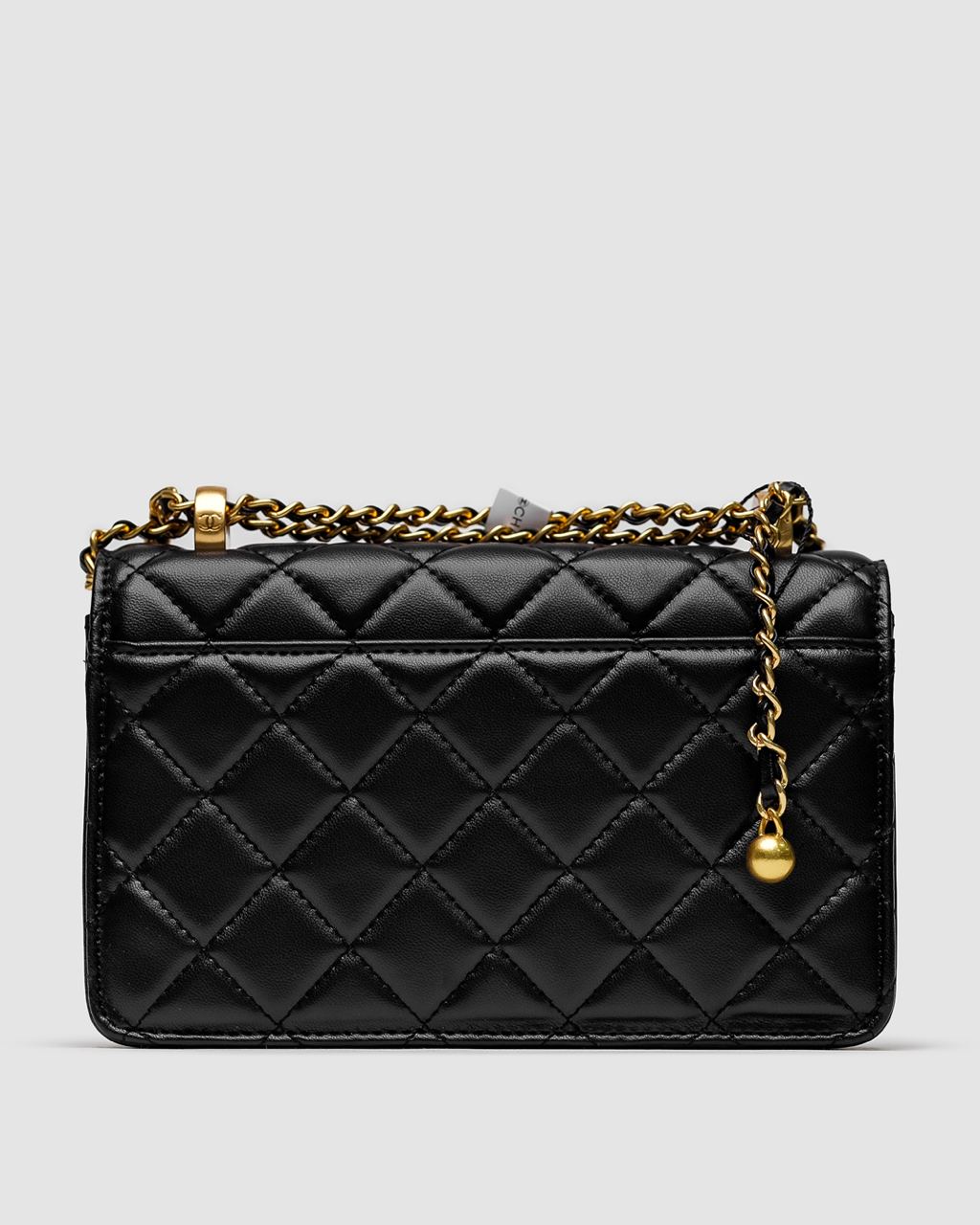 Chanel Calfskin Quilted Perfect Fit Wallet On Chain Black/Gold - 14