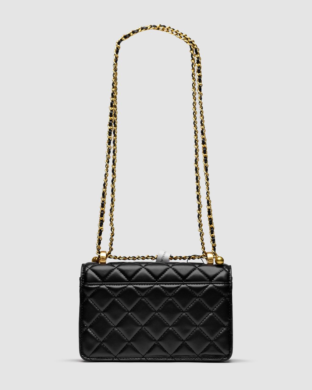 Chanel Calfskin Quilted Perfect Fit Wallet On Chain Black/Gold - 16