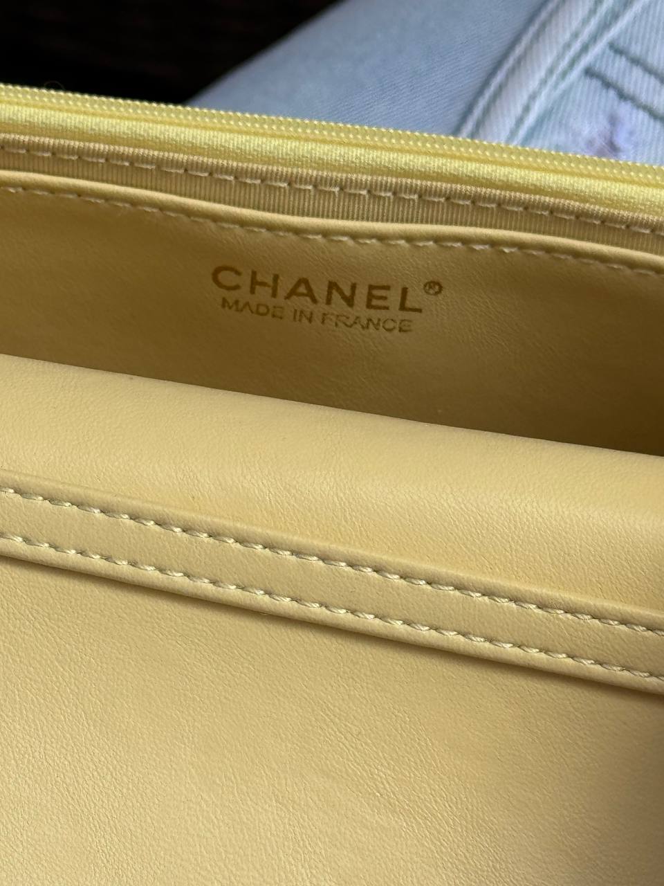 Chanel Calfskin Quilted Perfect Fit Wallet Yellow - 13