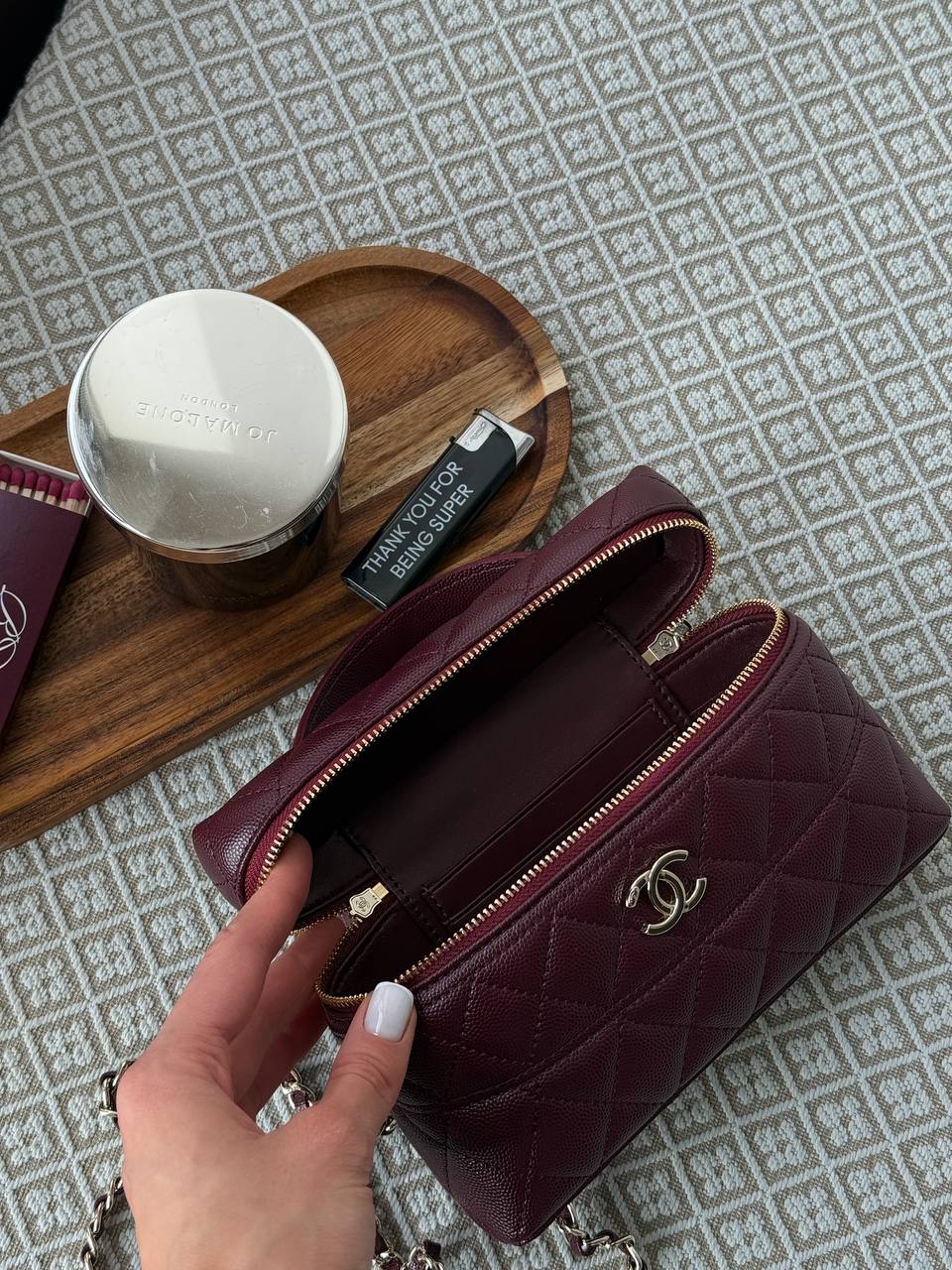 Chanel Caviar Quilted CC Top Handle Long Vanity - 10