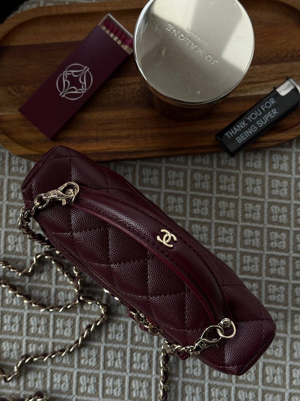 Chanel Caviar Quilted CC Top Handle Long Vanity - 4