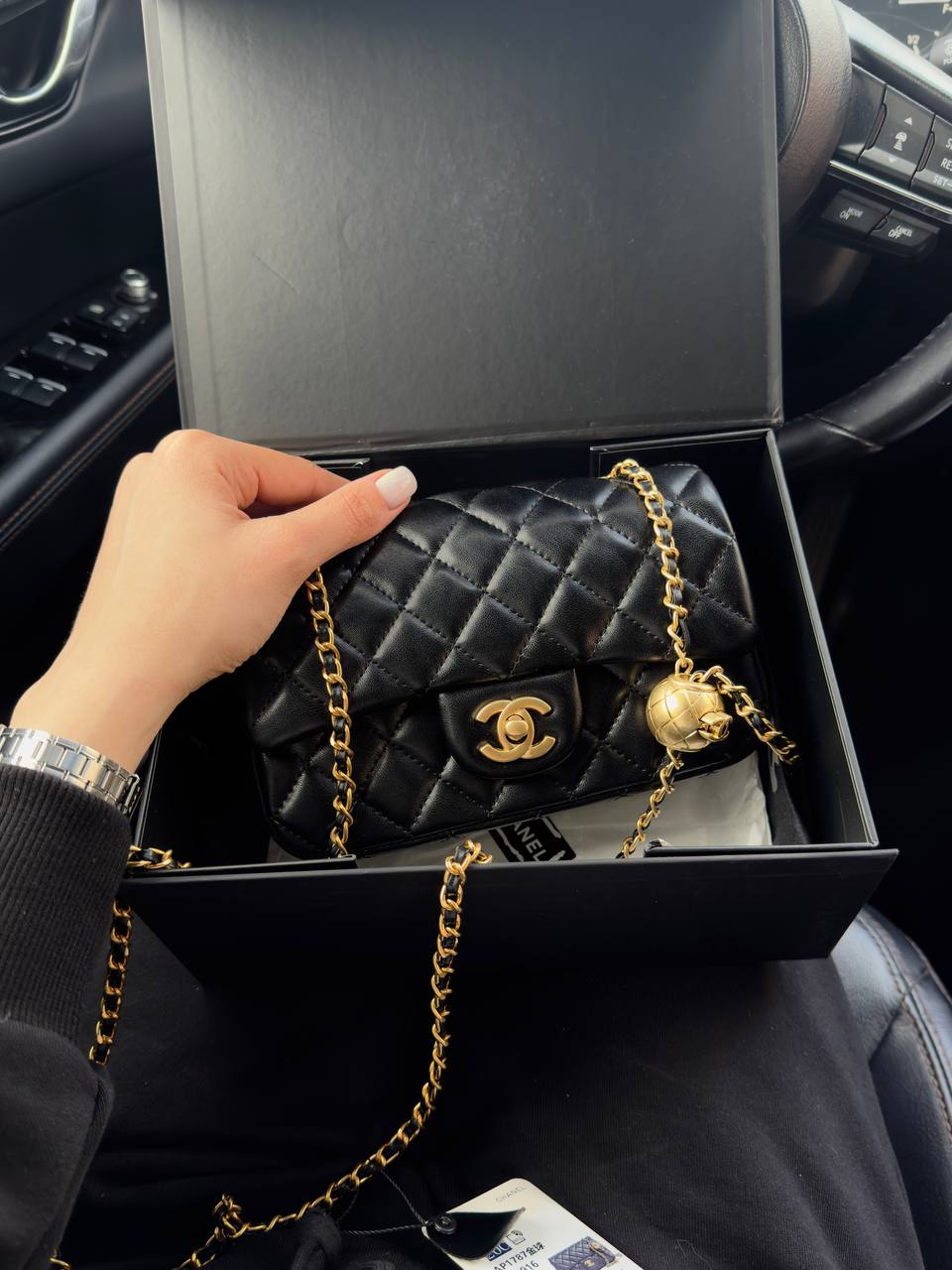 Chanel Classic 1.55 Small Single Flap in Black - 11