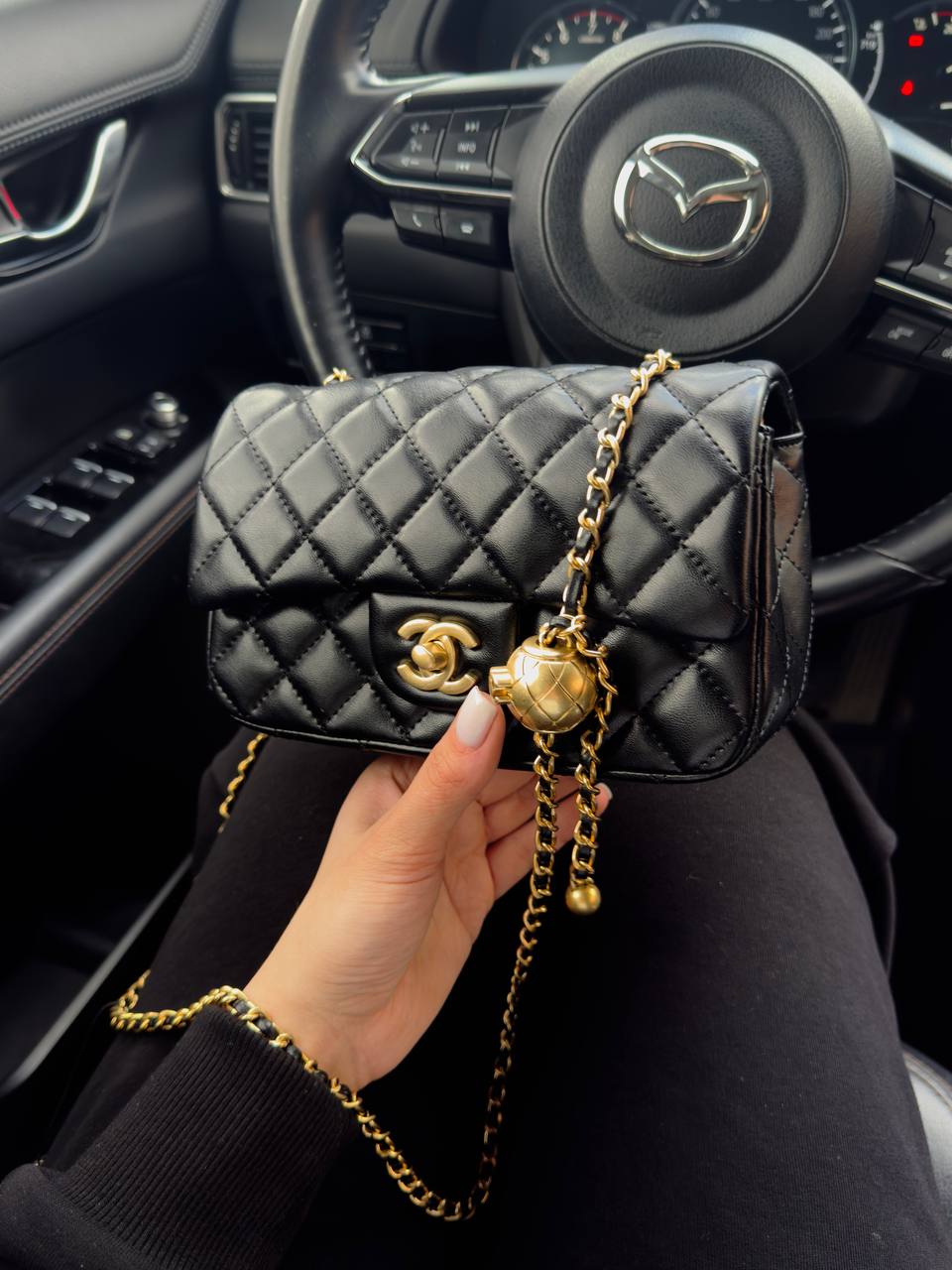 Chanel Classic 1.55 Small Single Flap in Black - 12