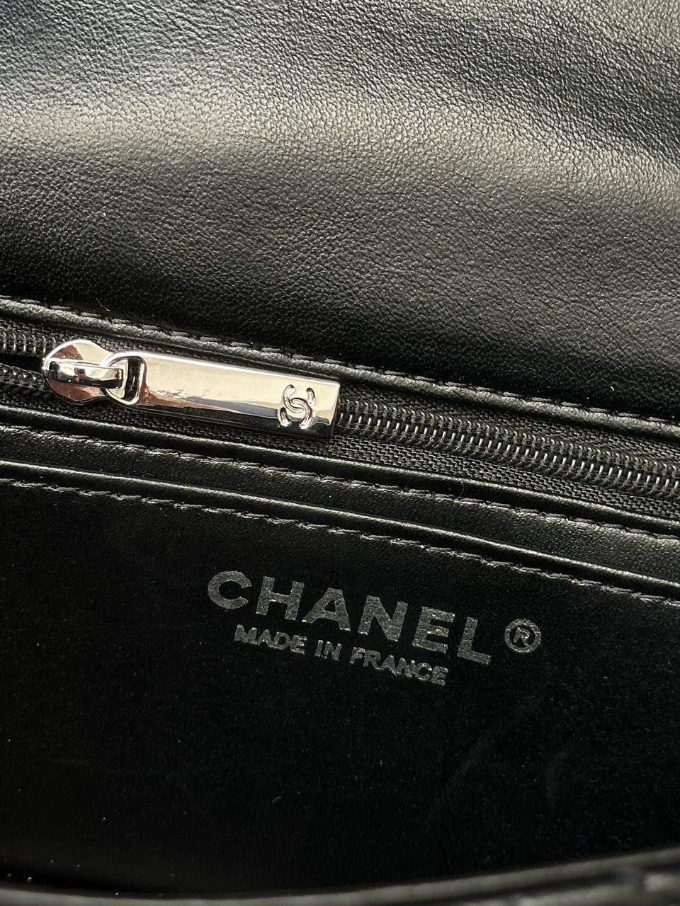 Chanel Classic 1.55 Small Single Flap in Black/Silver - 13