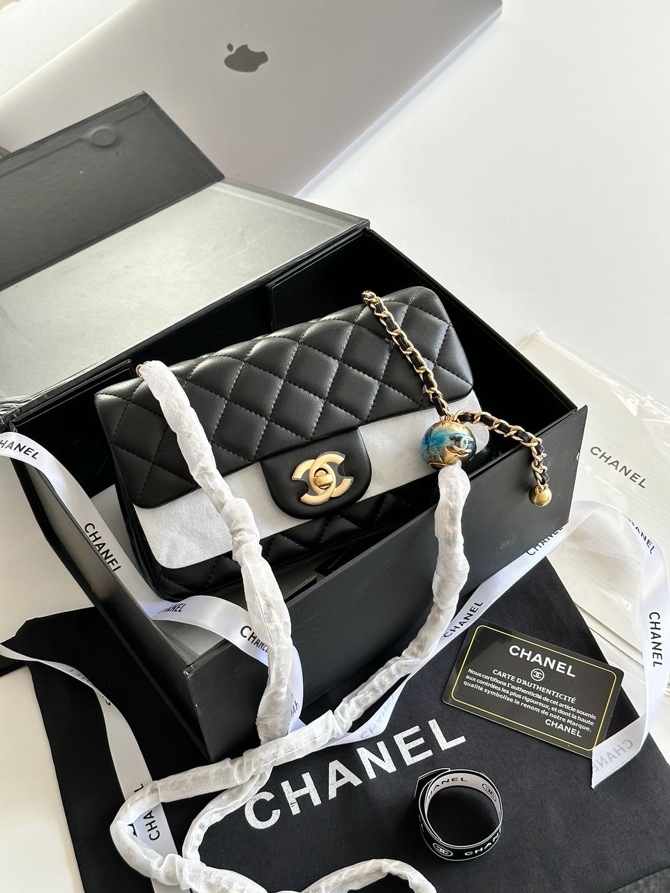 Chanel Classic 1.55 Small Single Flap in Black - 2