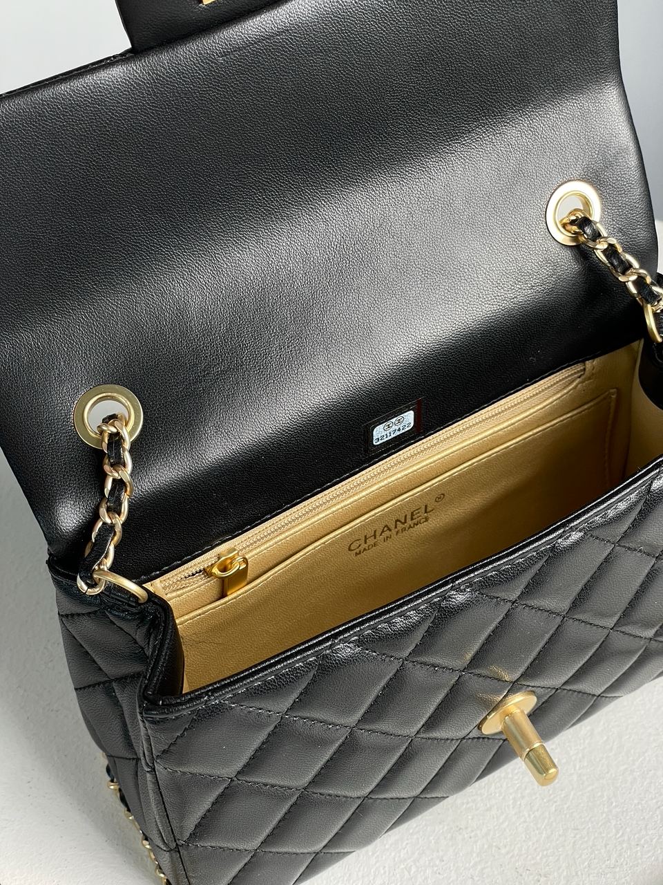 Chanel Classic 1.55 Small Single Flap in Black - 9