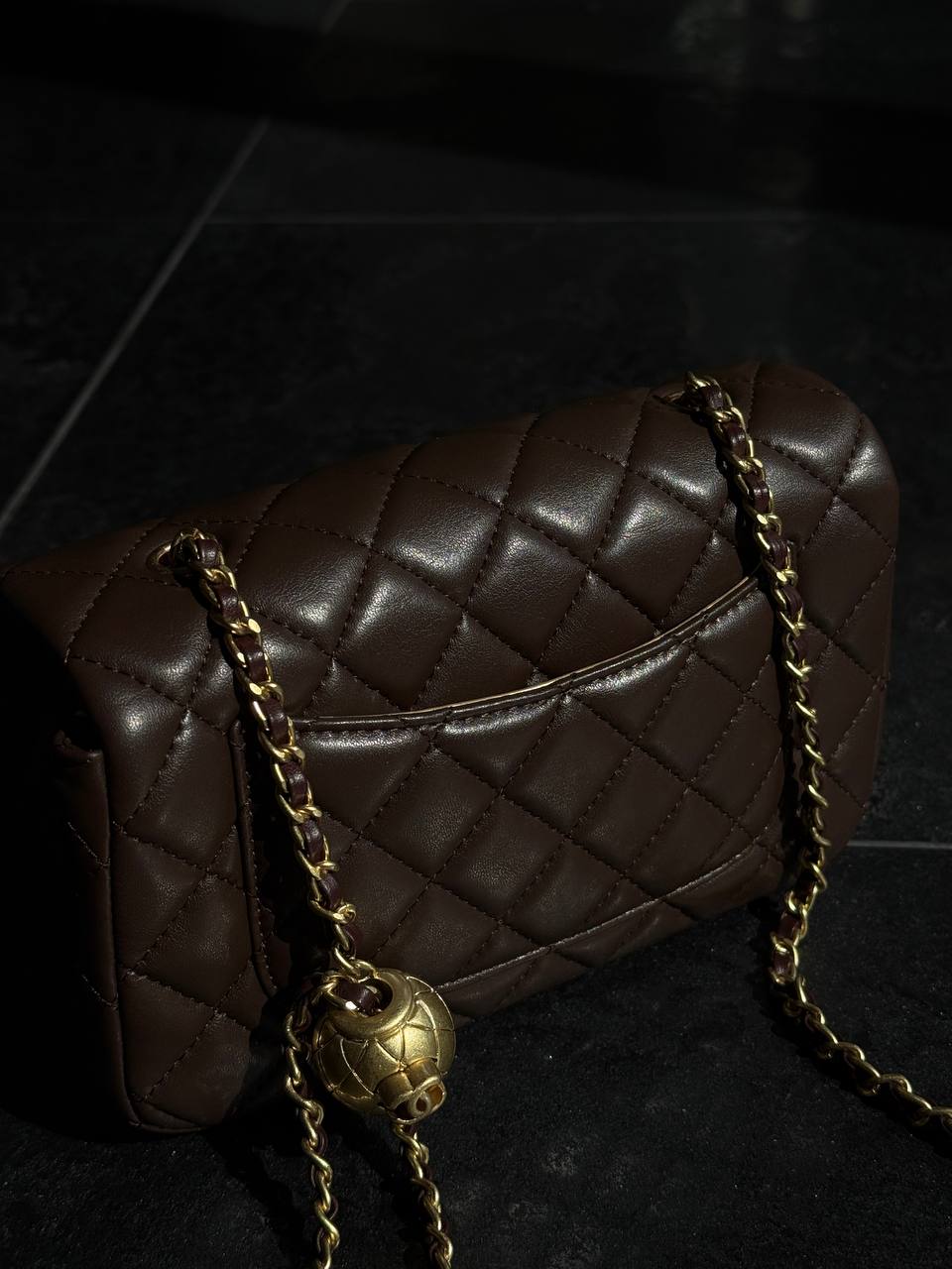 Chanel Classic 1.55 Small Single Flap in Brown/Gold - 7