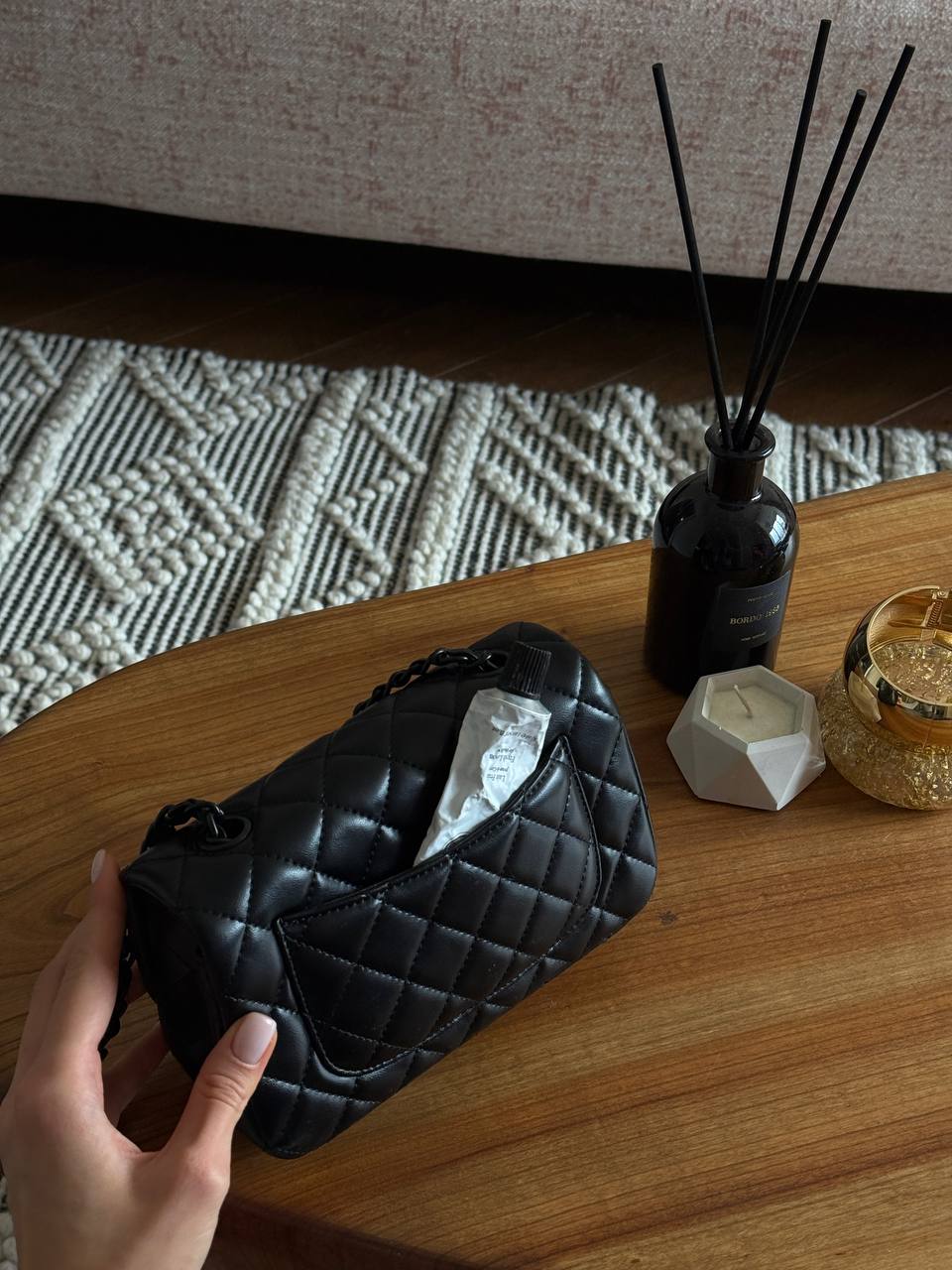 Chanel Classic 1.55 Small Single Flap Total Black - 6