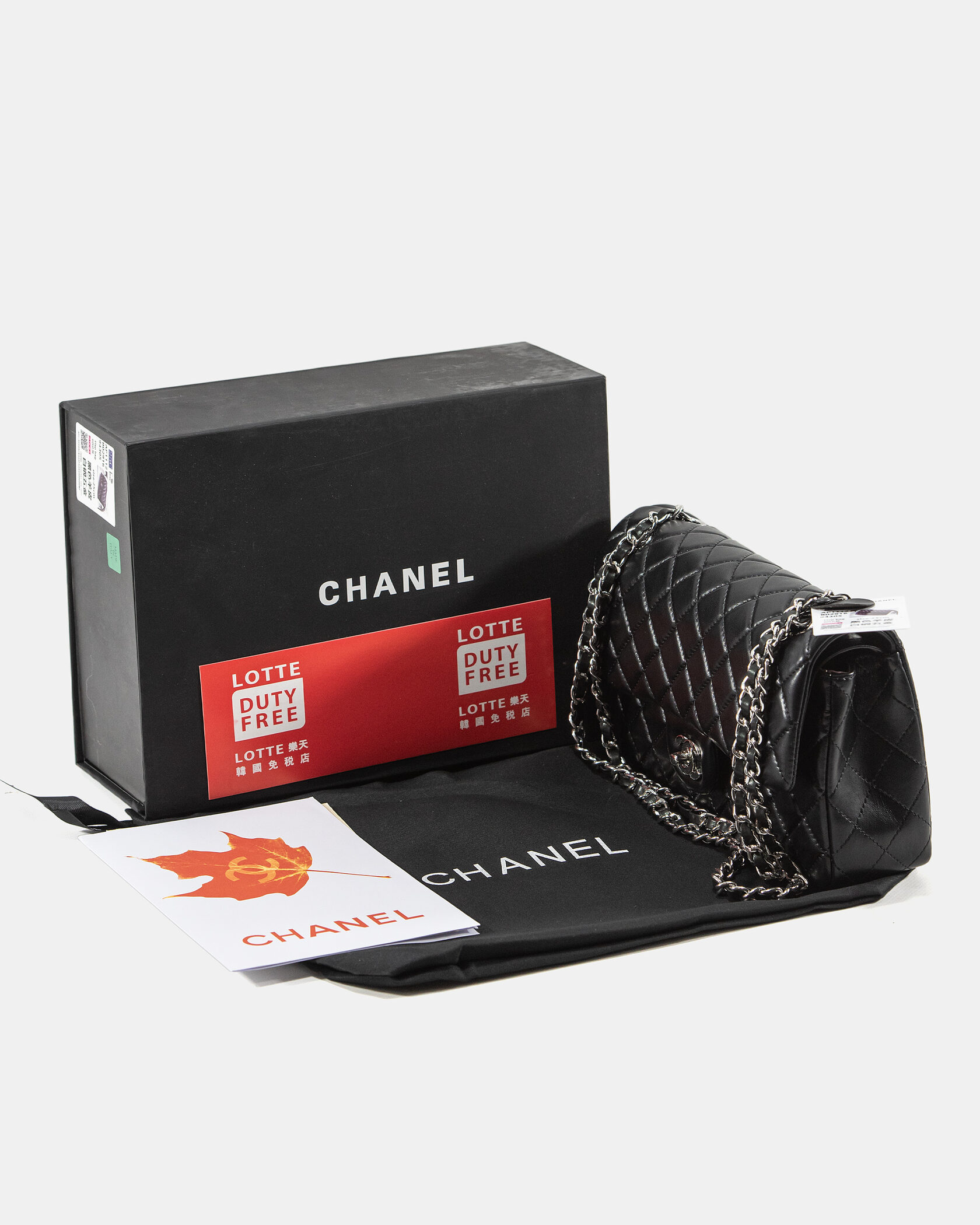 Chanel Classic 2.55 Medium Double Flap in Black/Silver - 2