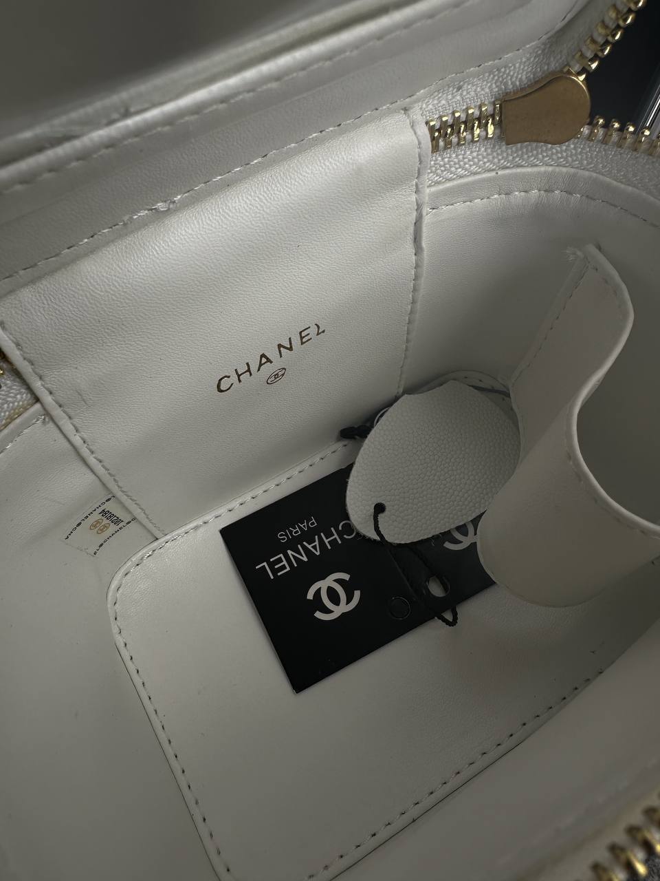 Chanel Classic Beige Lambskin Pearl Crush Mini Vanity Case - 6