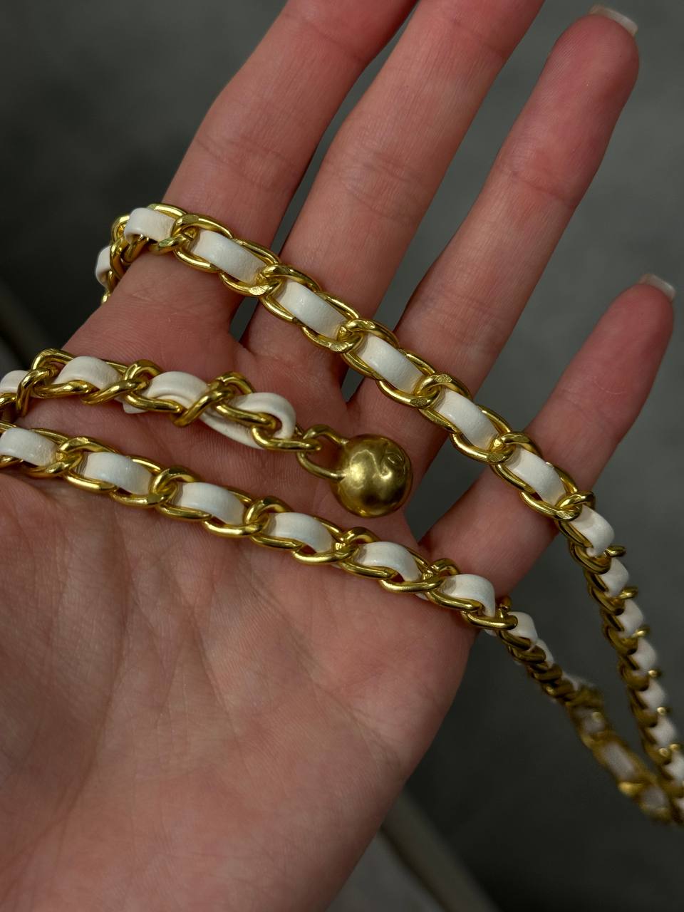 Chanel Classic Beige Lambskin Pearl Crush Vanity Bag - 7