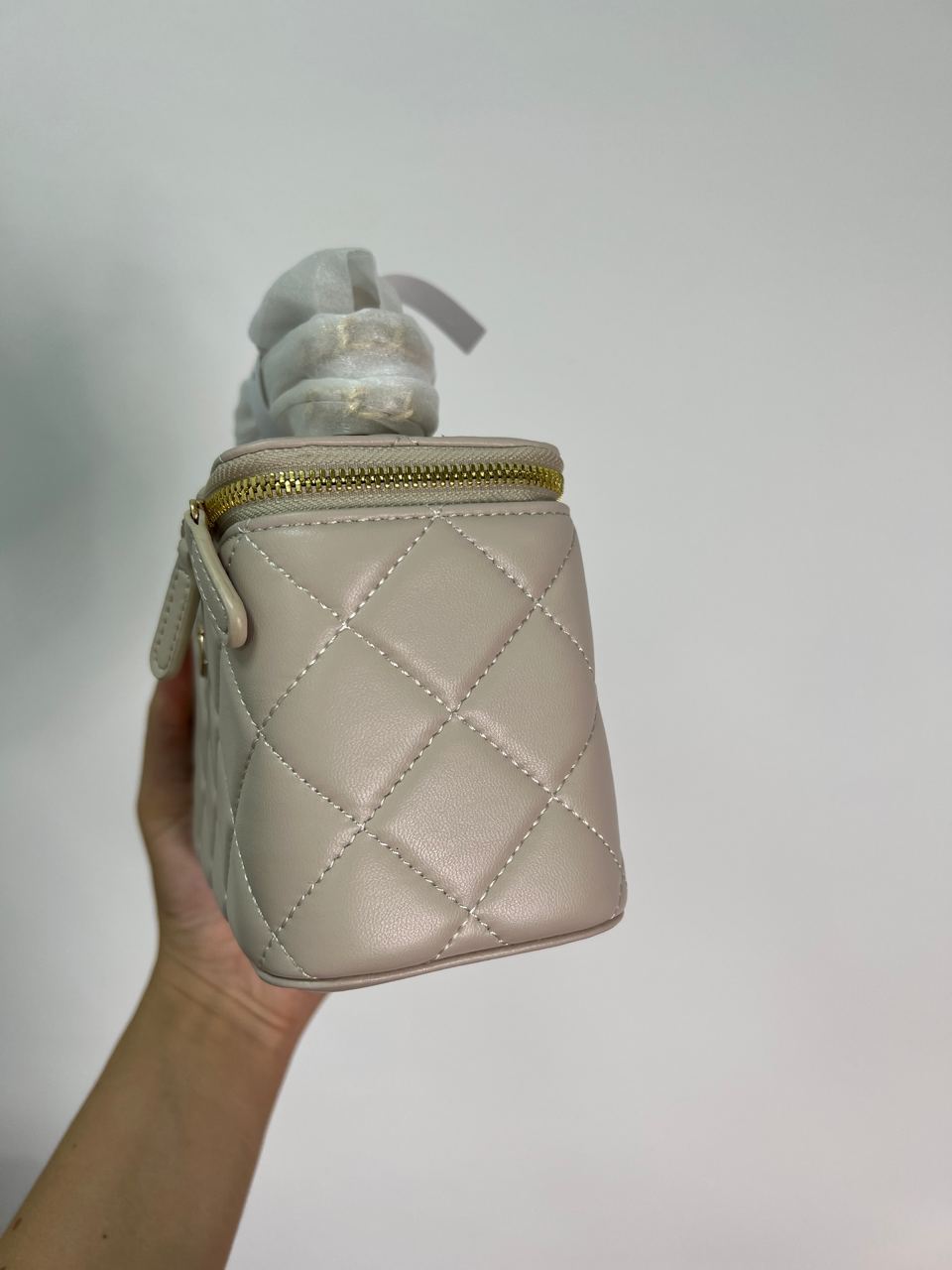 Chanel Classic Beige Lambskin Pearl Crush Vanity - 8