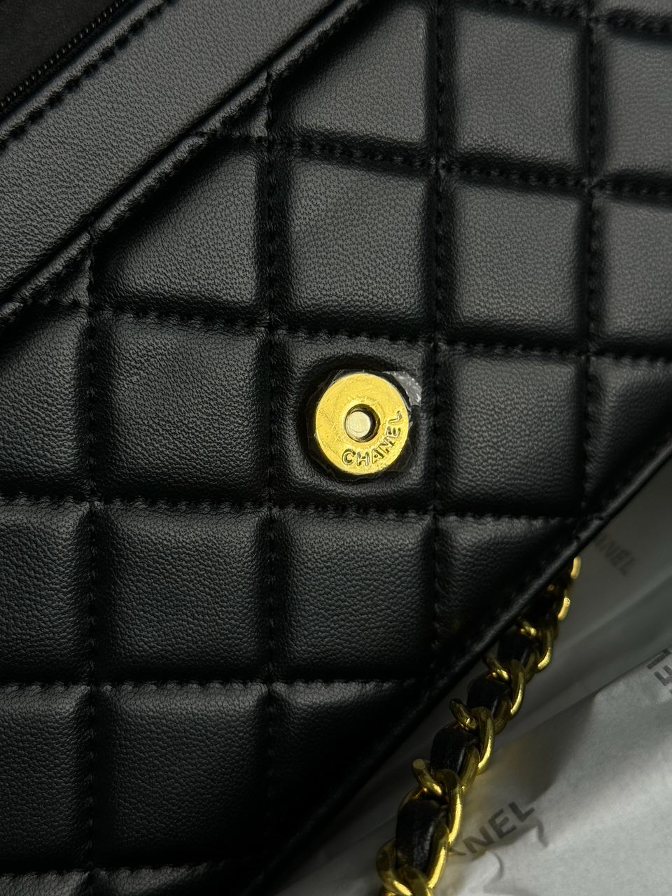 Chanel Classic Wallet on Chain Black/Gold - 15