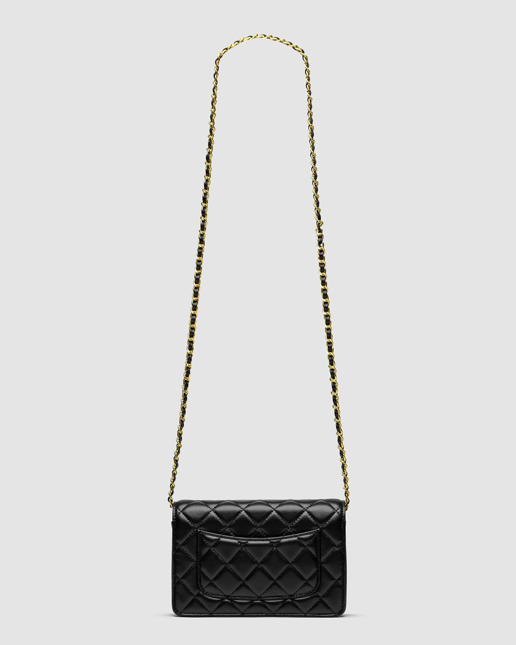 Chanel Classic Wallet on Chain Black/Gold - 8