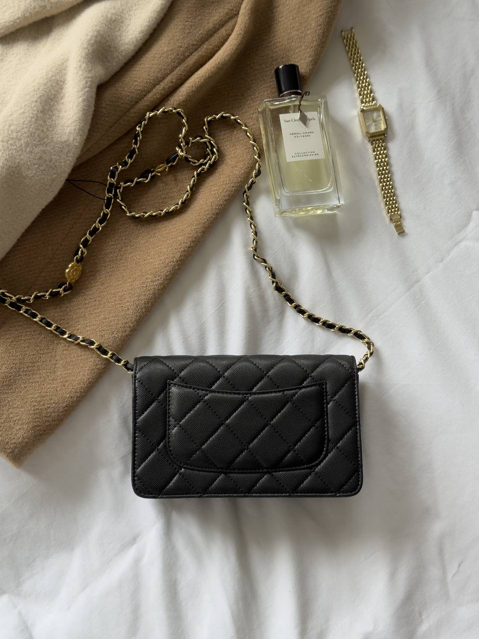 Chanel Classic Wallet on Chain Quilted Caviar Black/Gold - 10