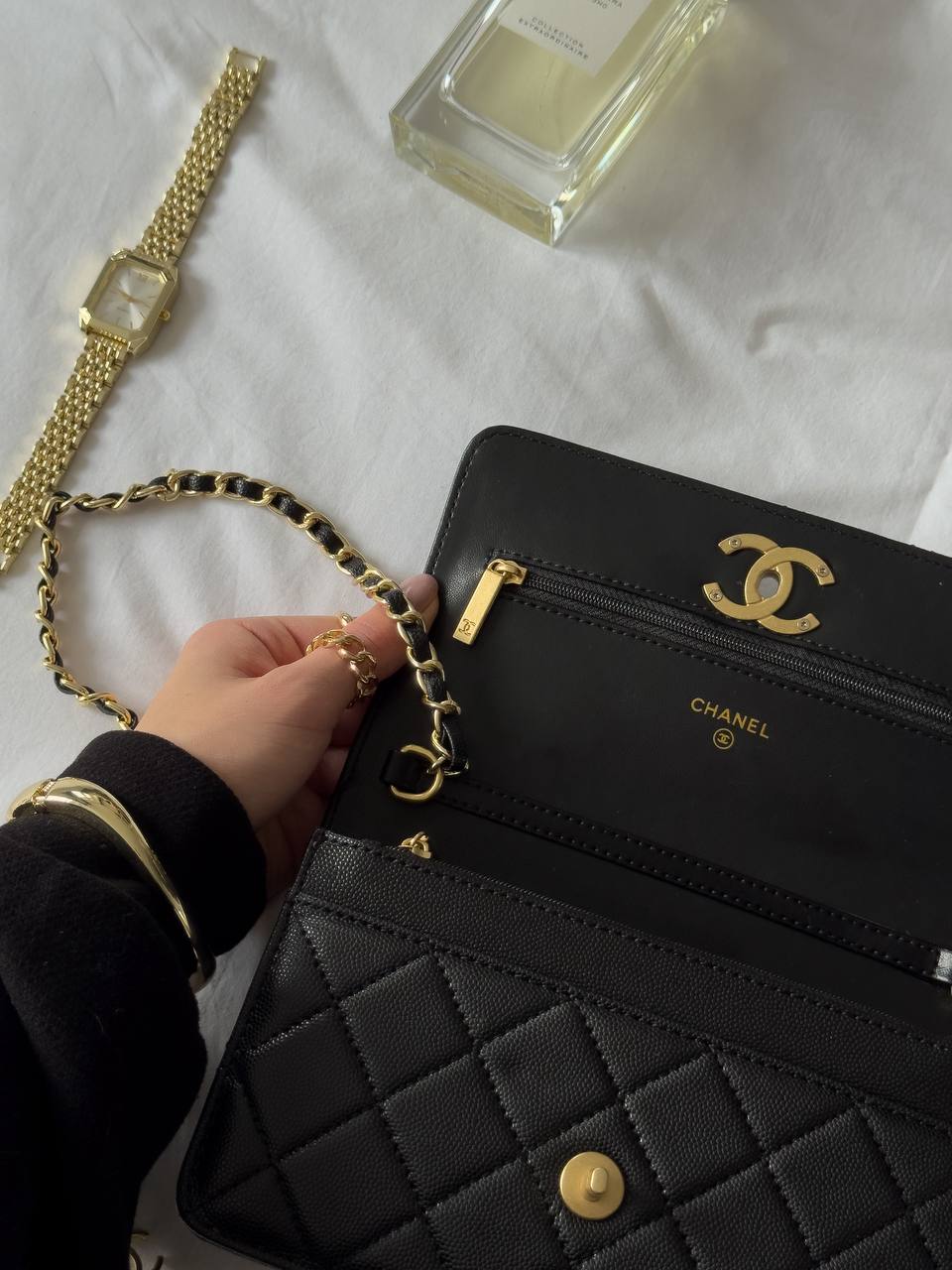 Chanel Classic Wallet on Chain Quilted Caviar Black/Gold - 13