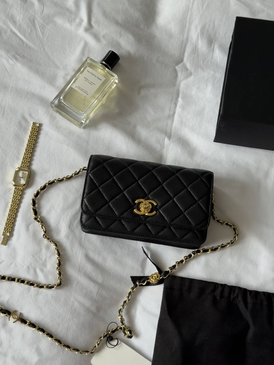 Chanel Classic Wallet on Chain Quilted Caviar Black/Gold - 4