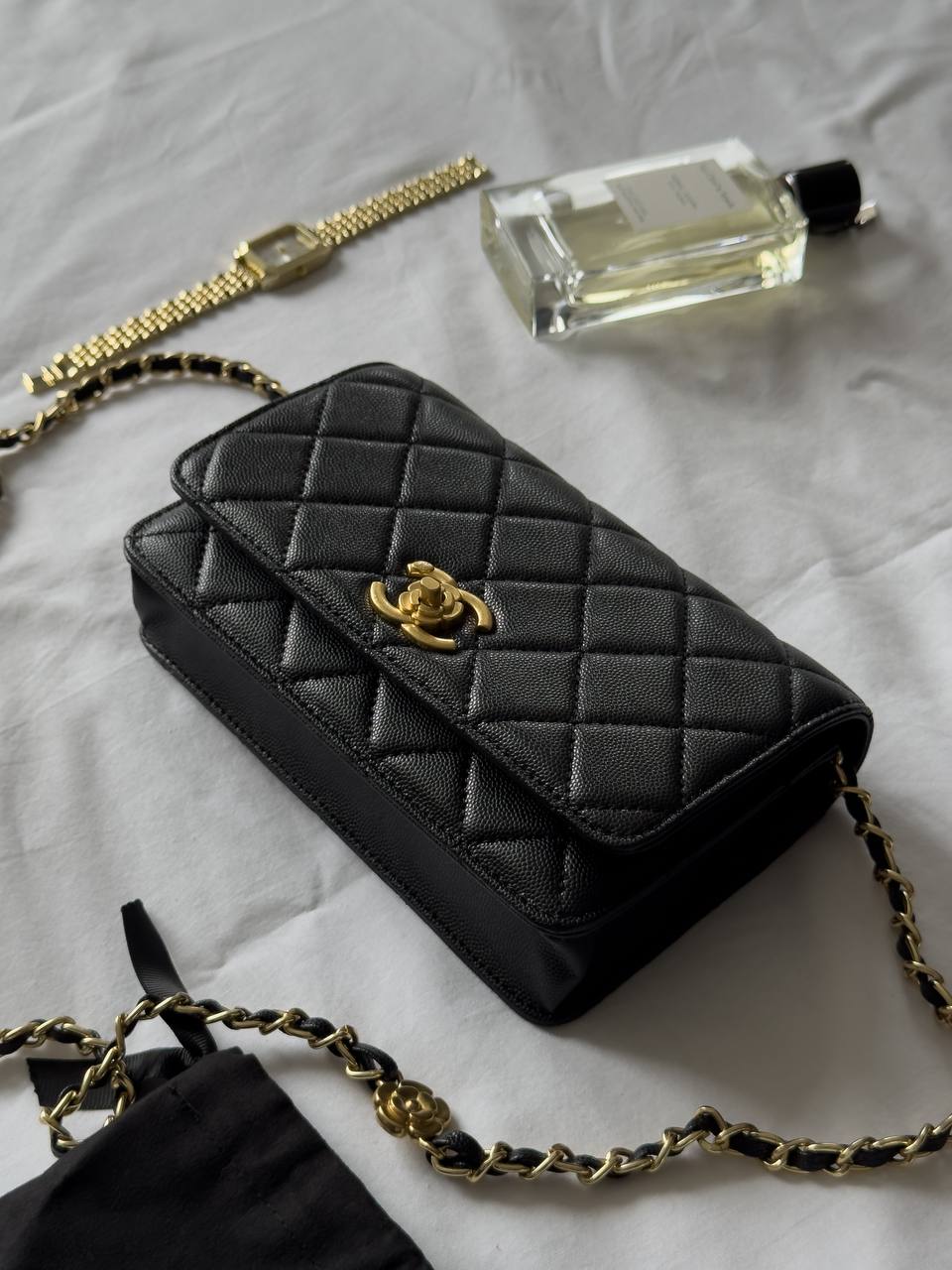 Chanel Classic Wallet on Chain Quilted Caviar Black/Gold - 6
