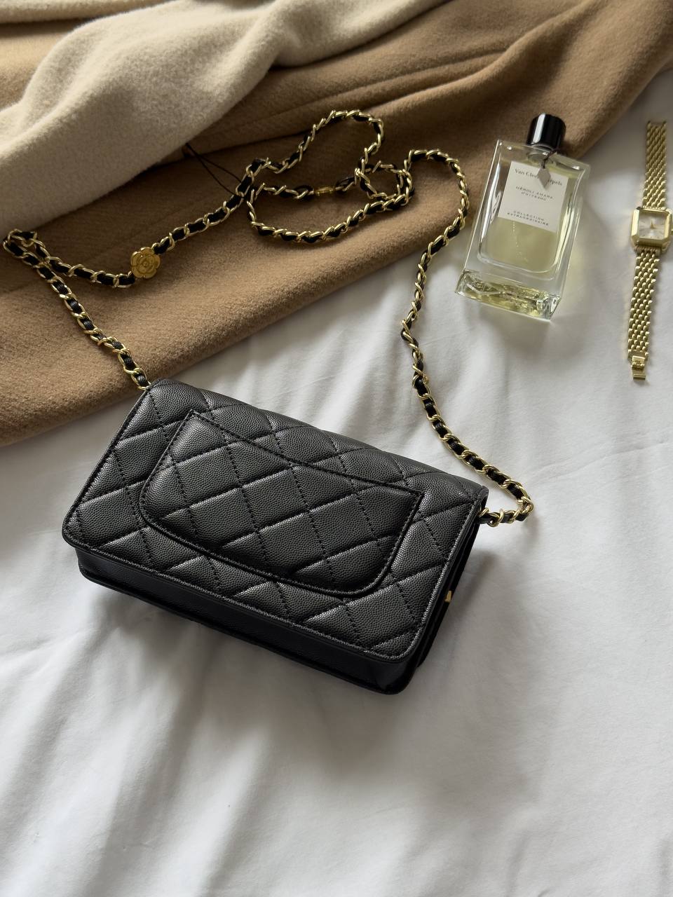 Chanel Classic Wallet on Chain Quilted Caviar Black/Gold - 9