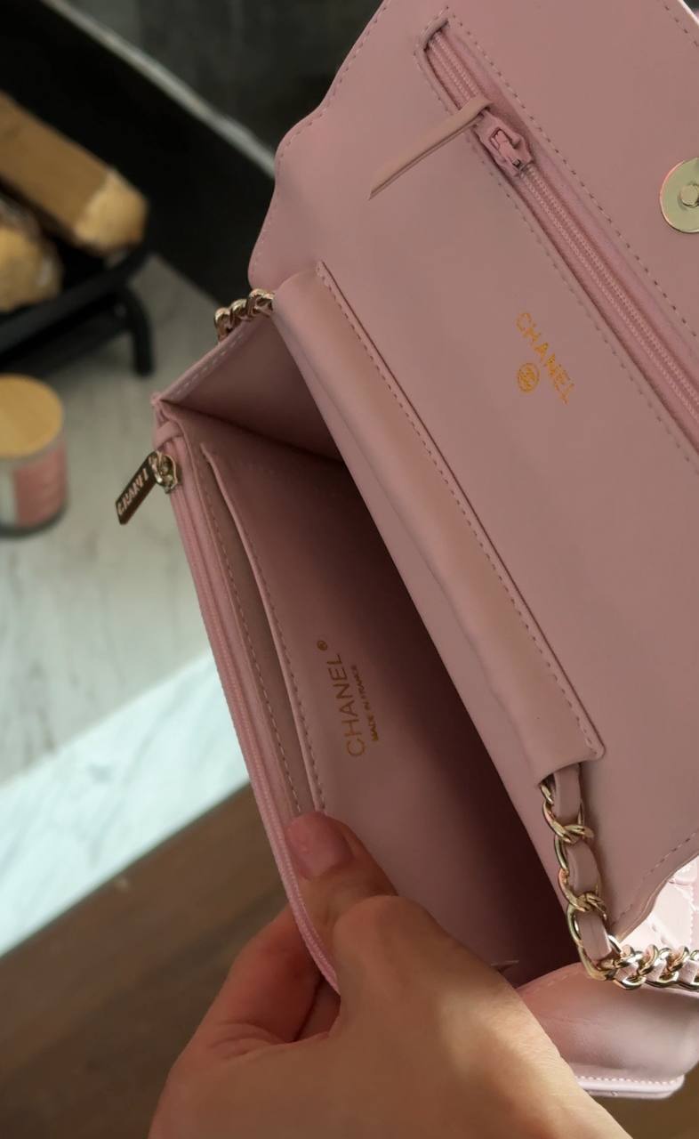 Chanel Classic Wallet on Chain Quilted Caviar Pink/Gold - 12