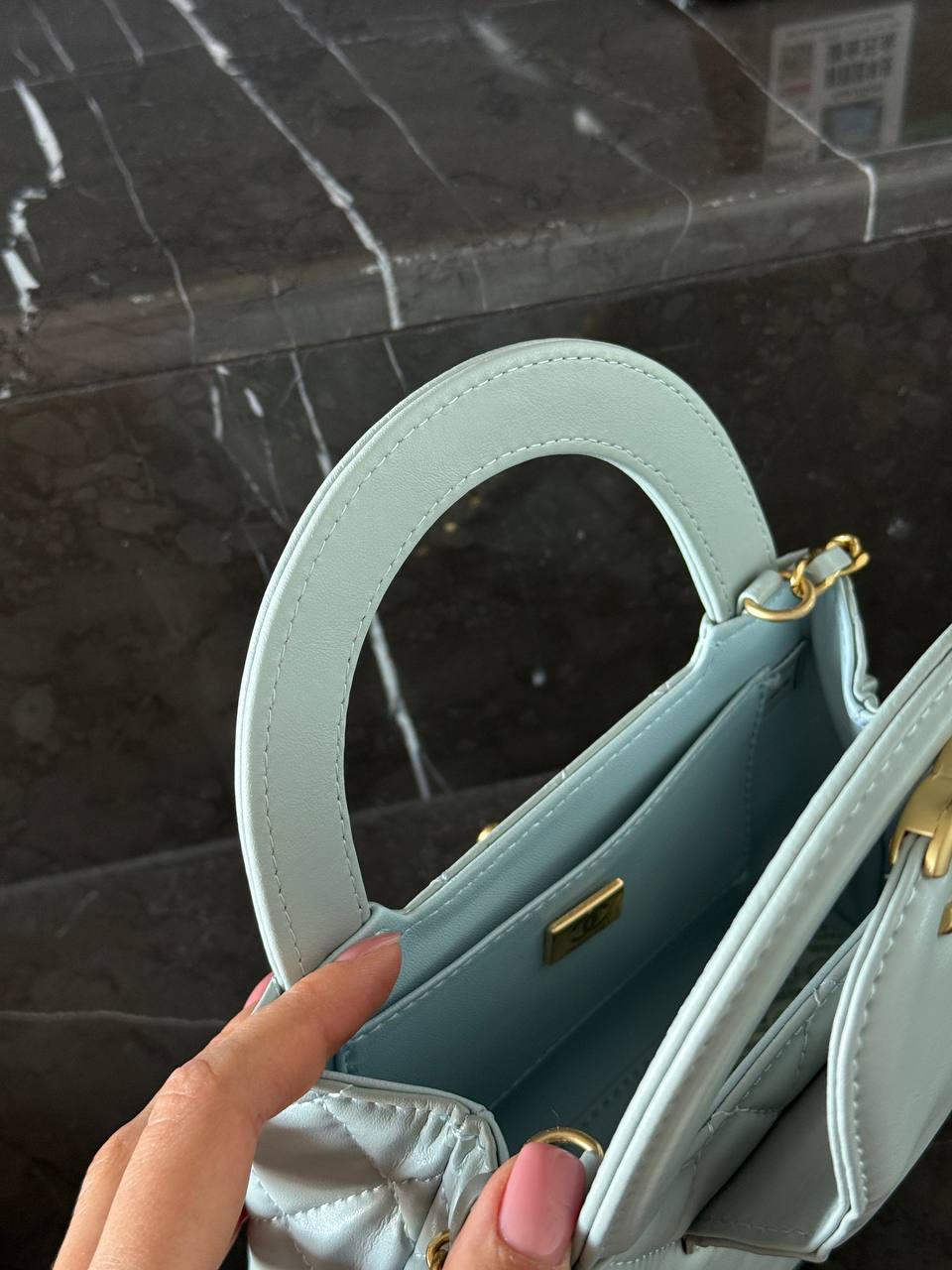 Chanel Kelly Bag Shiny Aged Calfskin Blue&amp; Gold Hardware - 11