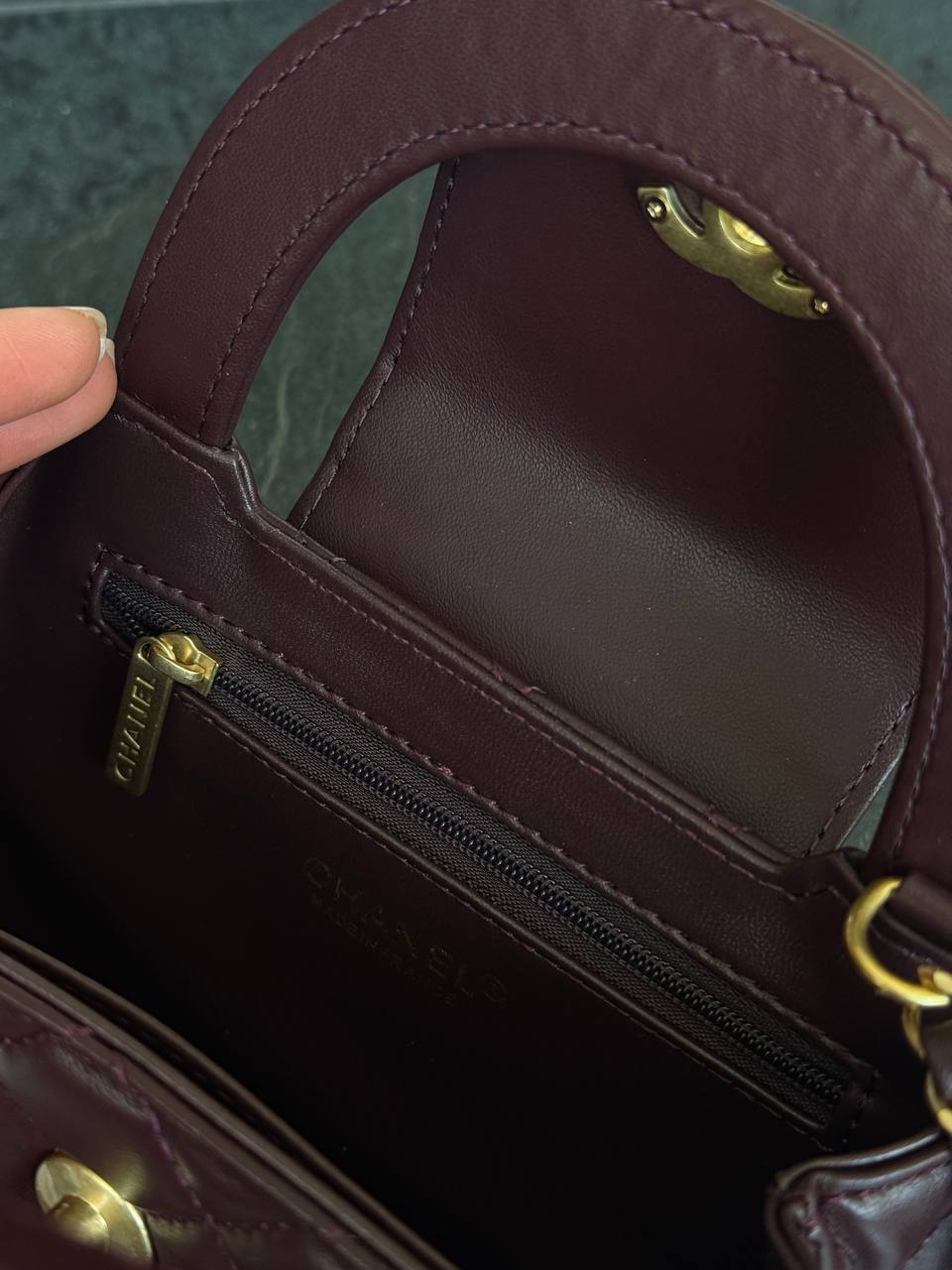 Chanel Kelly Bag Shiny Aged Calfskin Burgundy &amp; Gold Hardware - 8